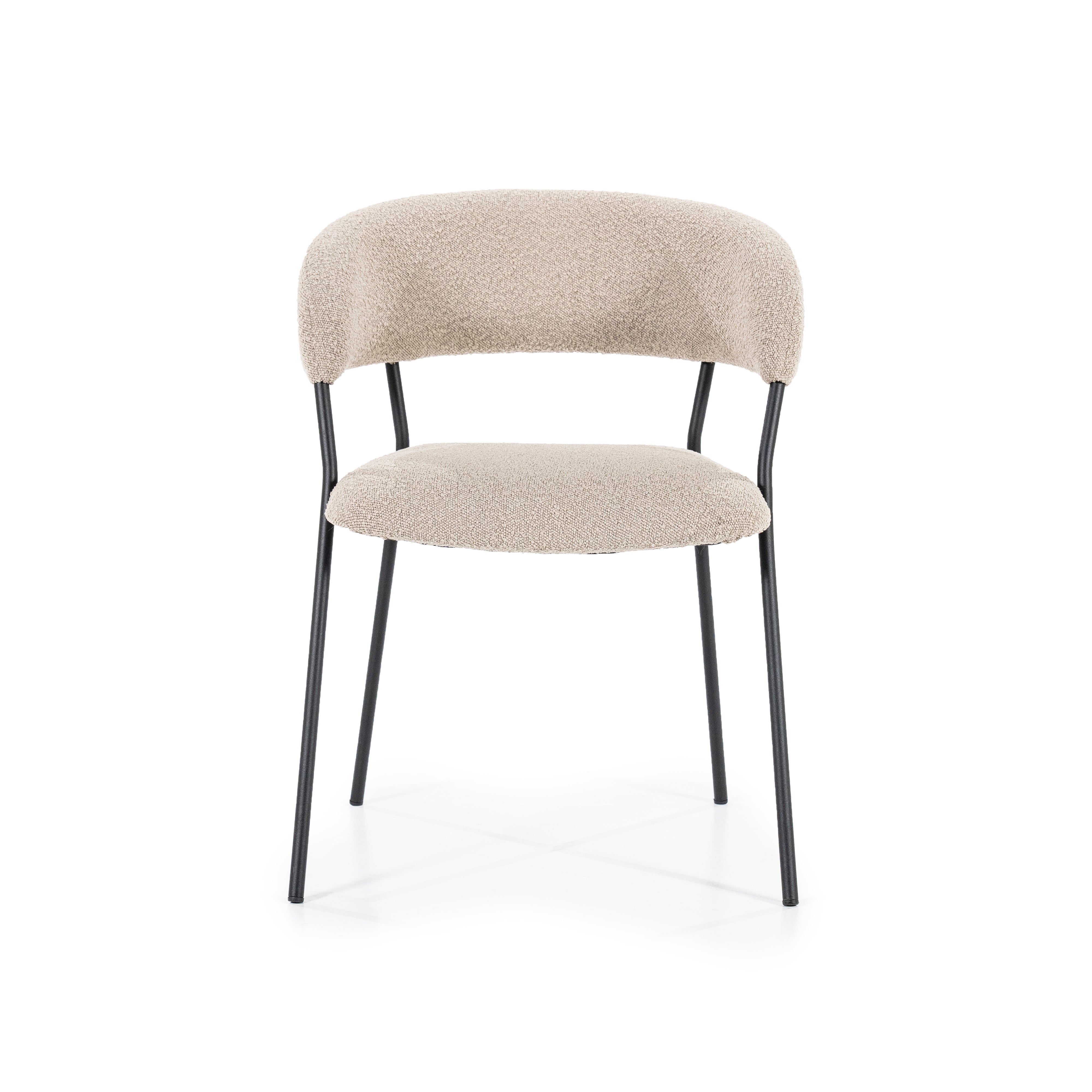 LUKA Chair Beige with Black Base