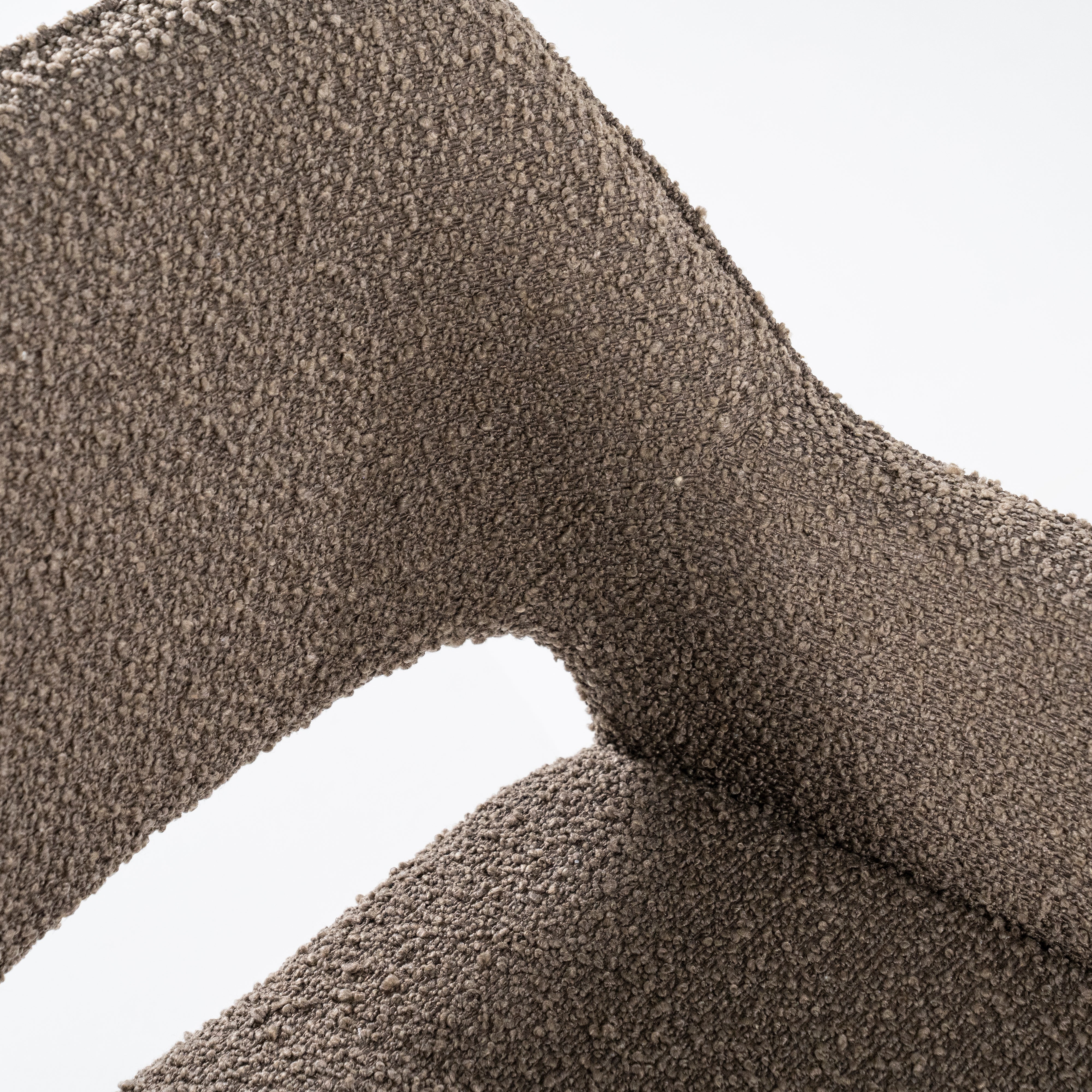 FABIO Chair in Dark Brown with Black Base