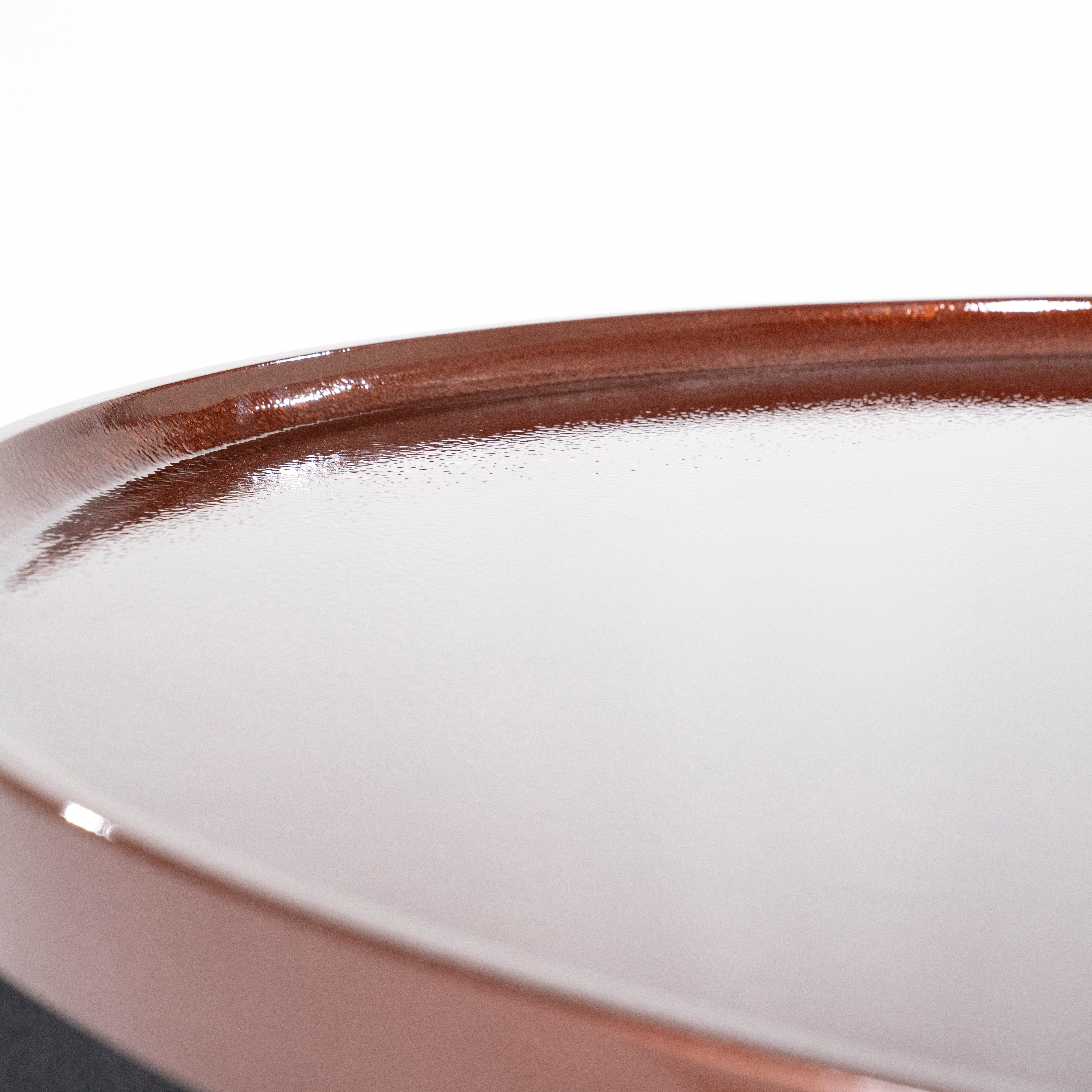 Kaffeetisch MAYSON bordeaux mit Holzgestell