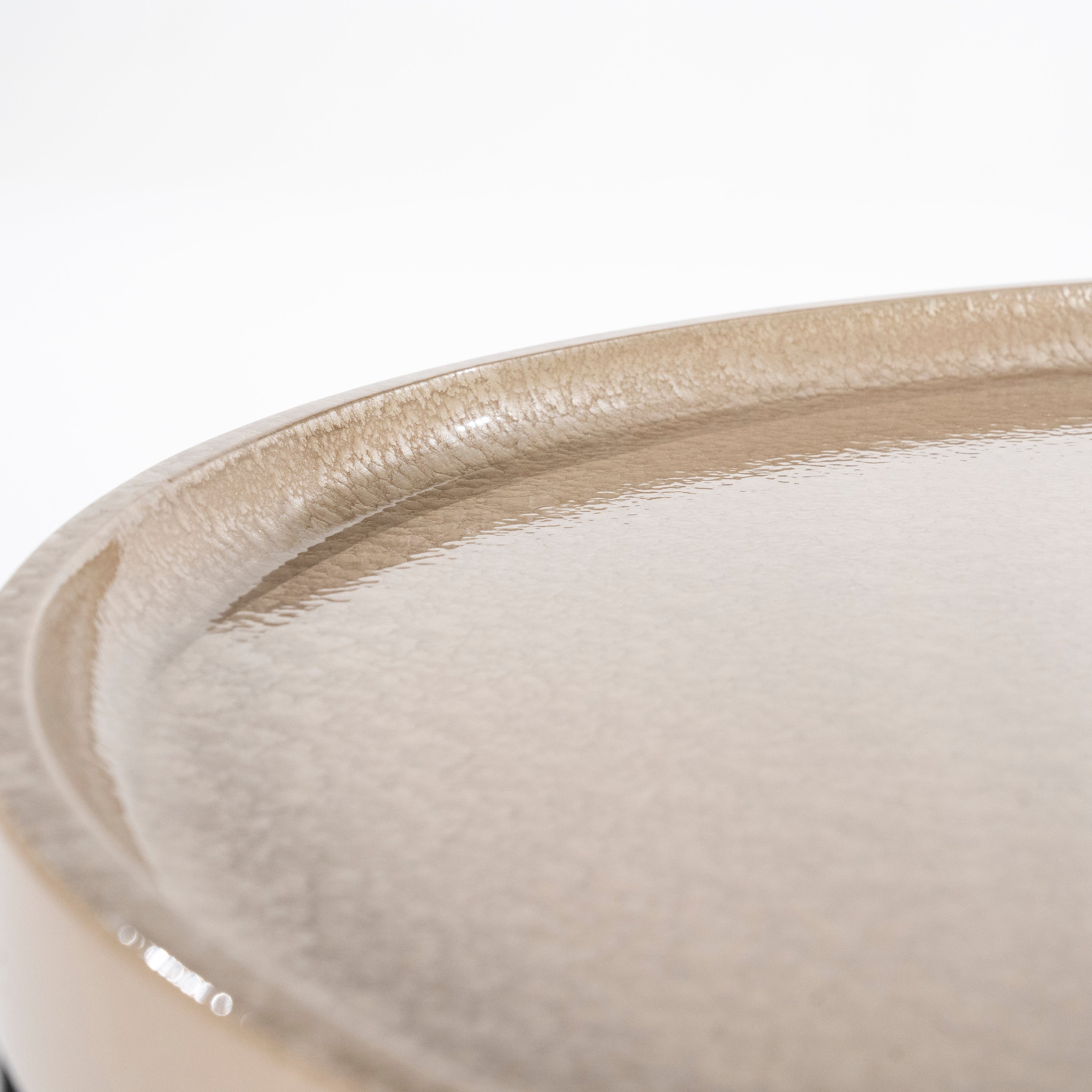 Beiger Kaffeetisch MAYSON mit Holzgestell