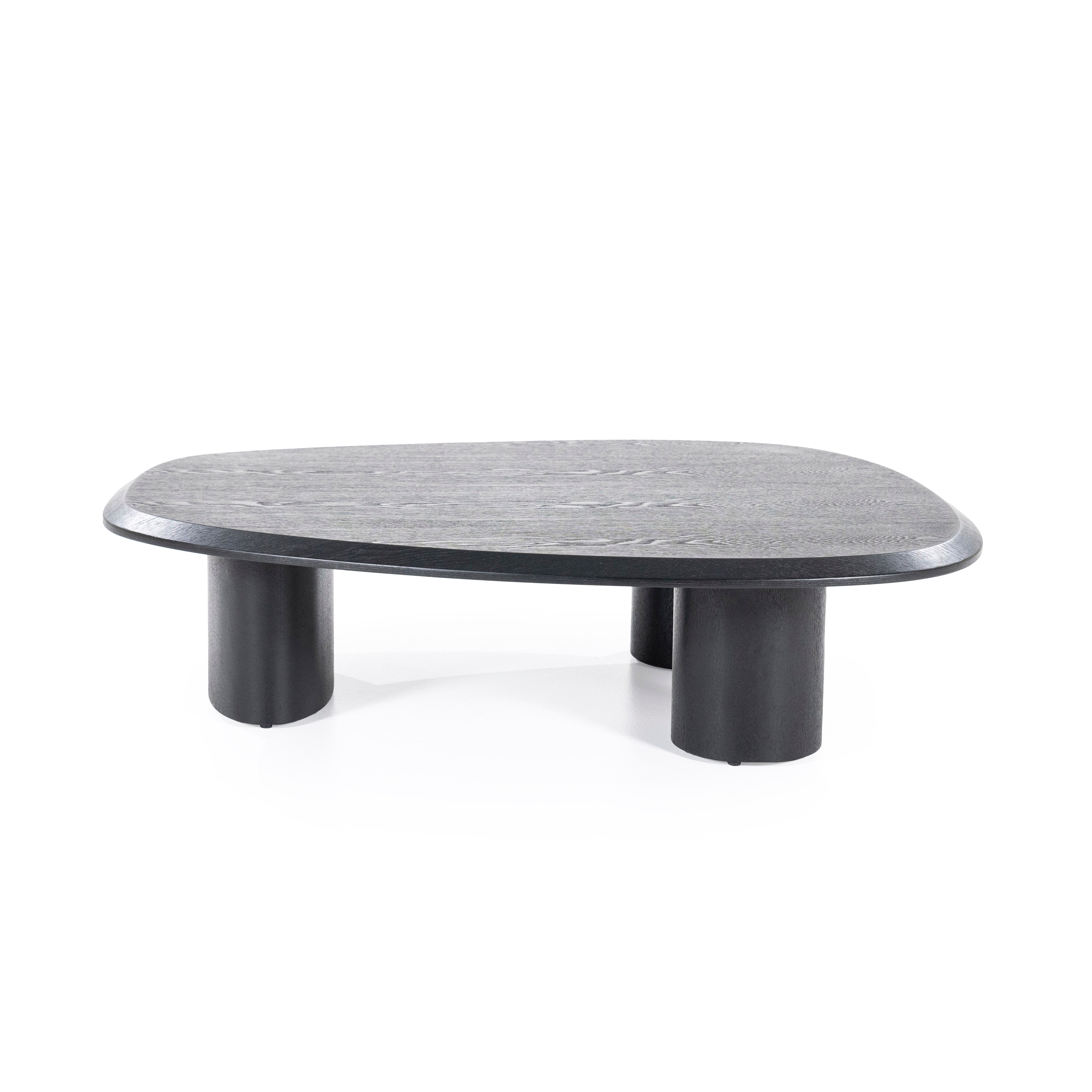 WALTER black coffee table oak veneer