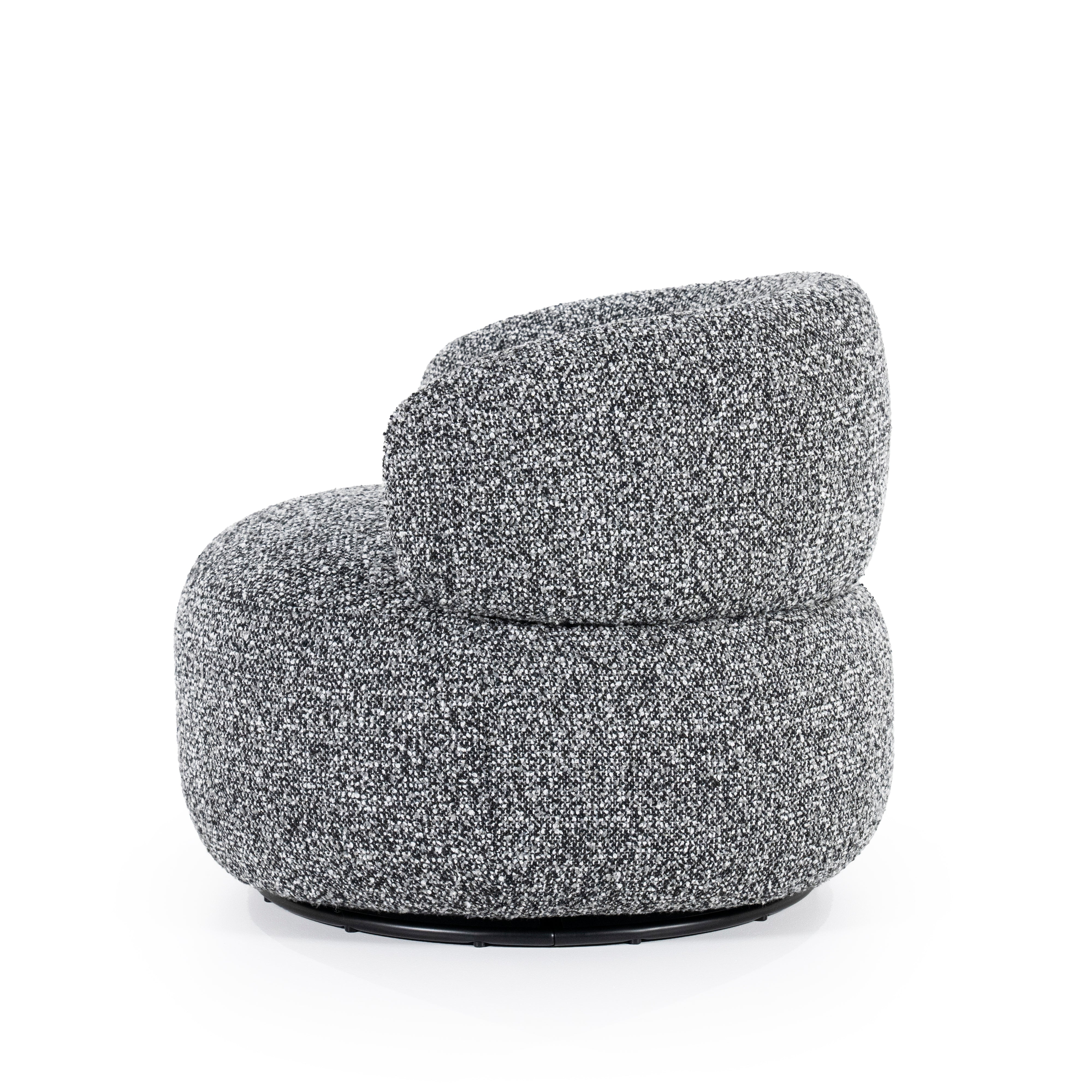 Sessel MAEVE schwarz-weiß meliert