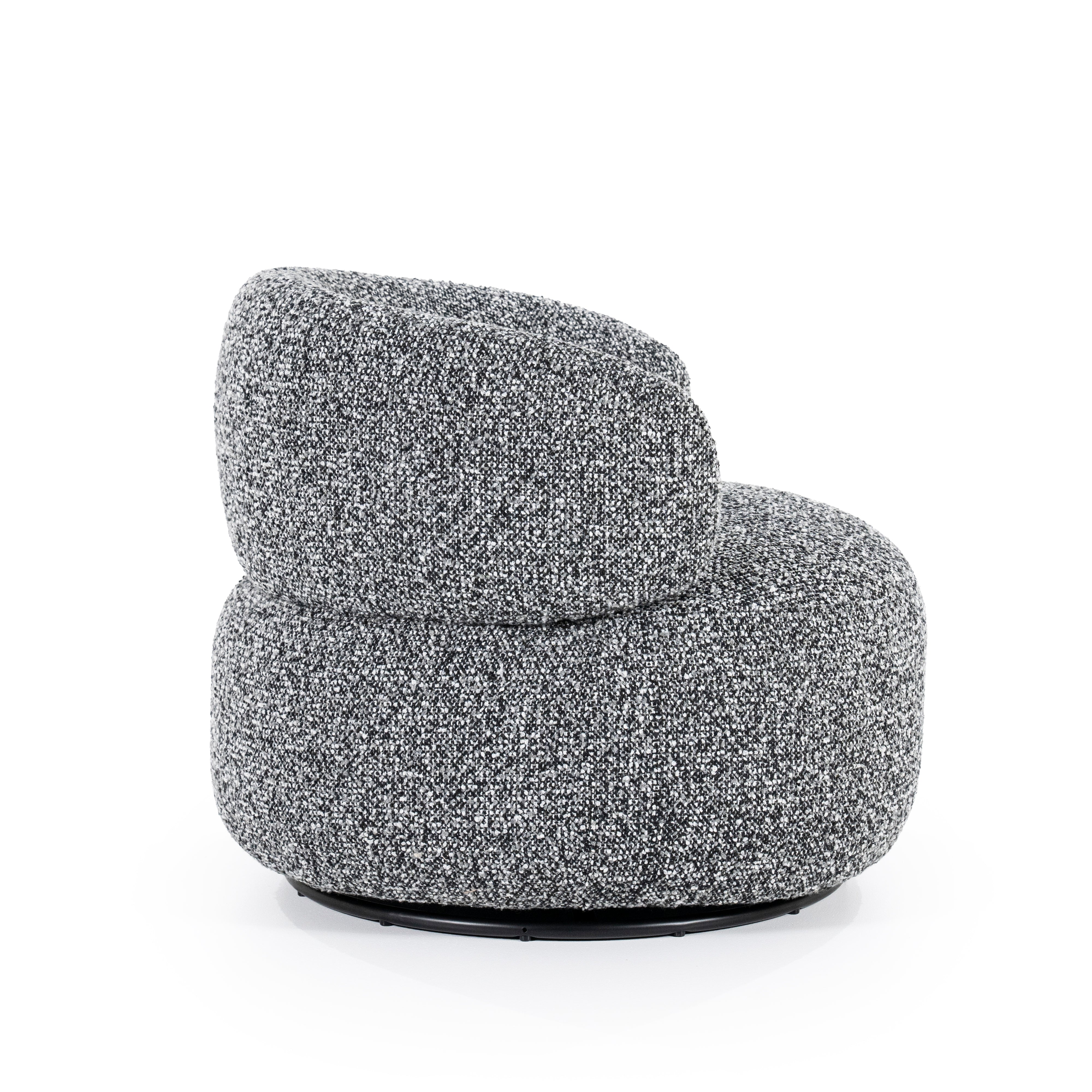 Sessel MAEVE schwarz-weiß meliert