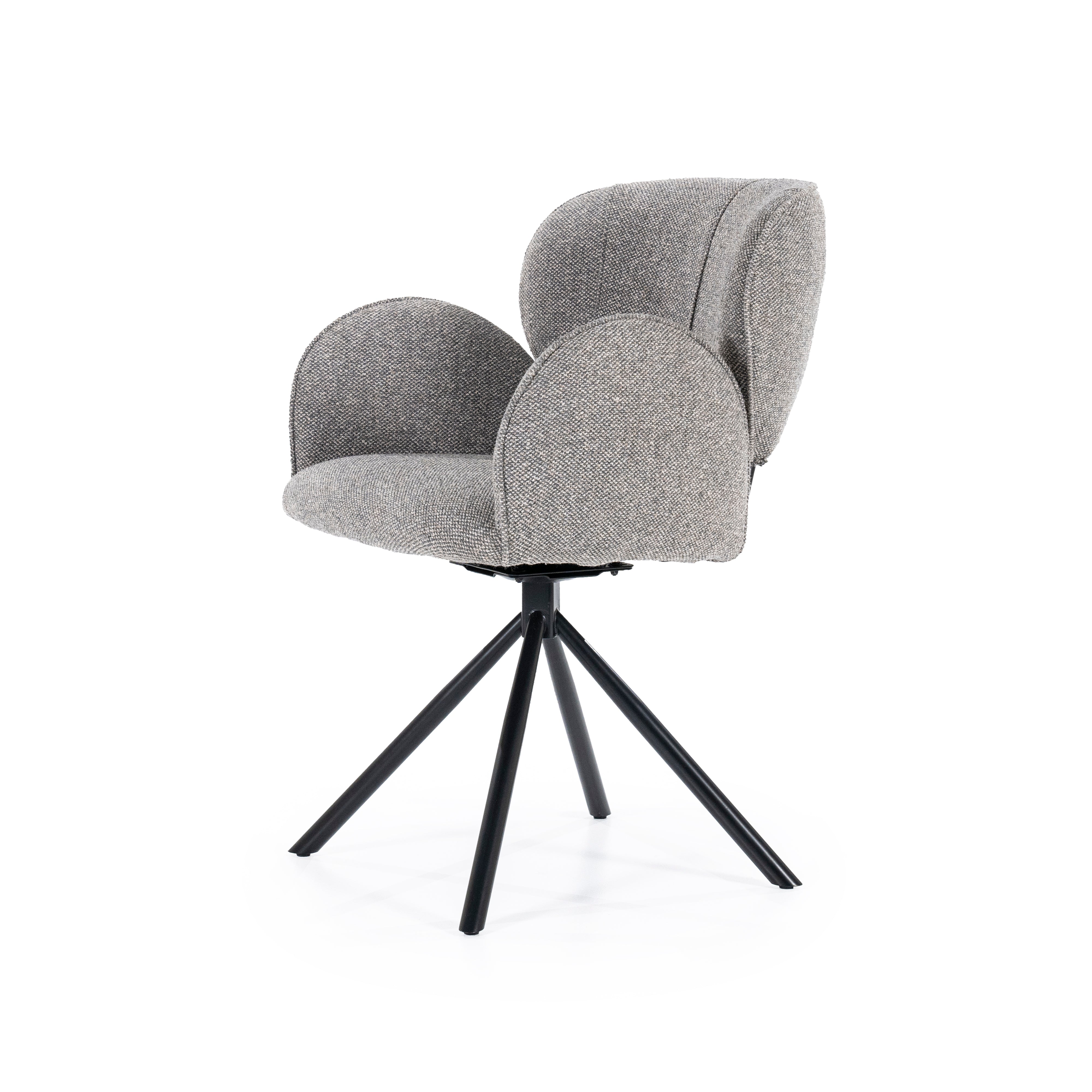 ROSALIN Chair Gray with Black Base