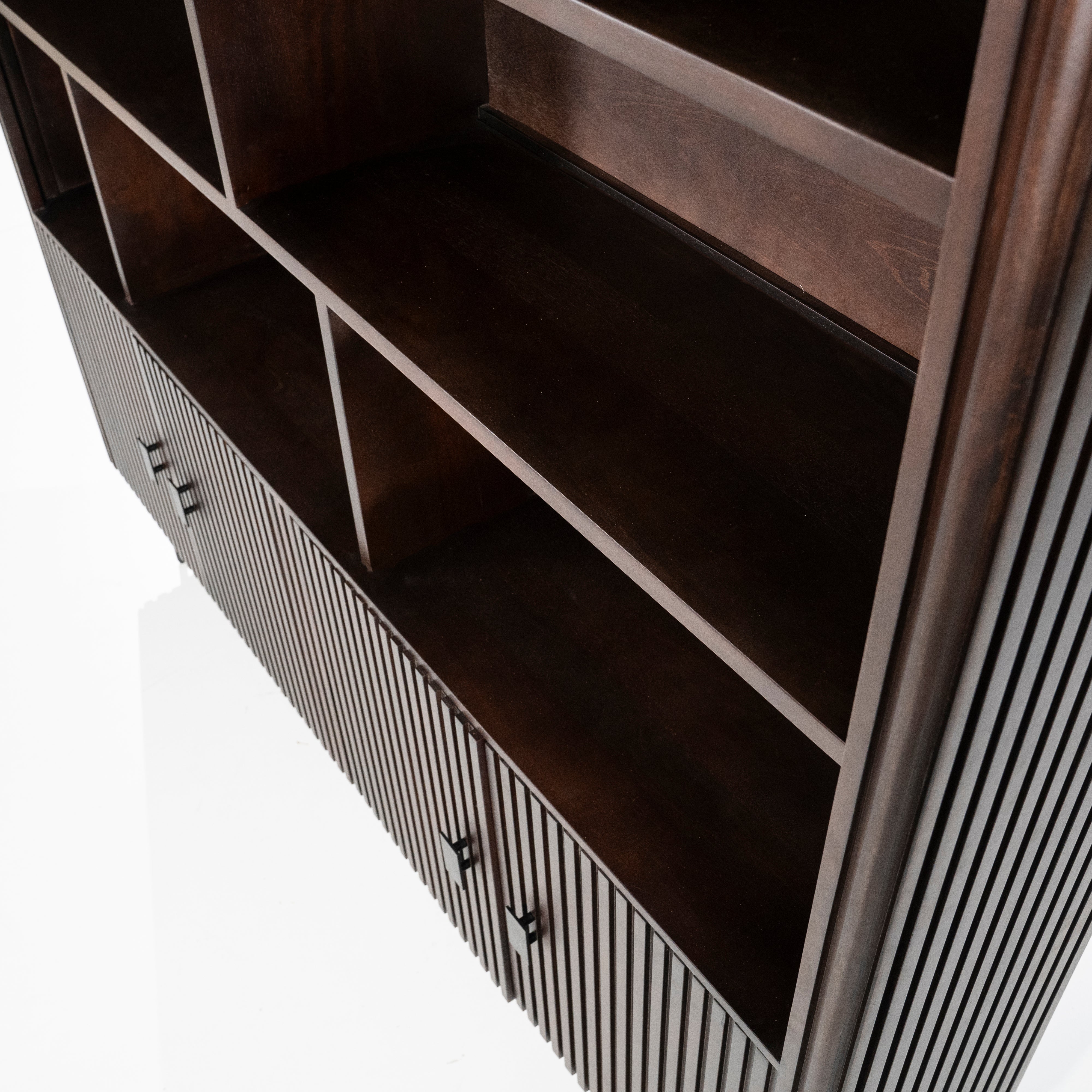 REMI Shelf dark brown mango wood