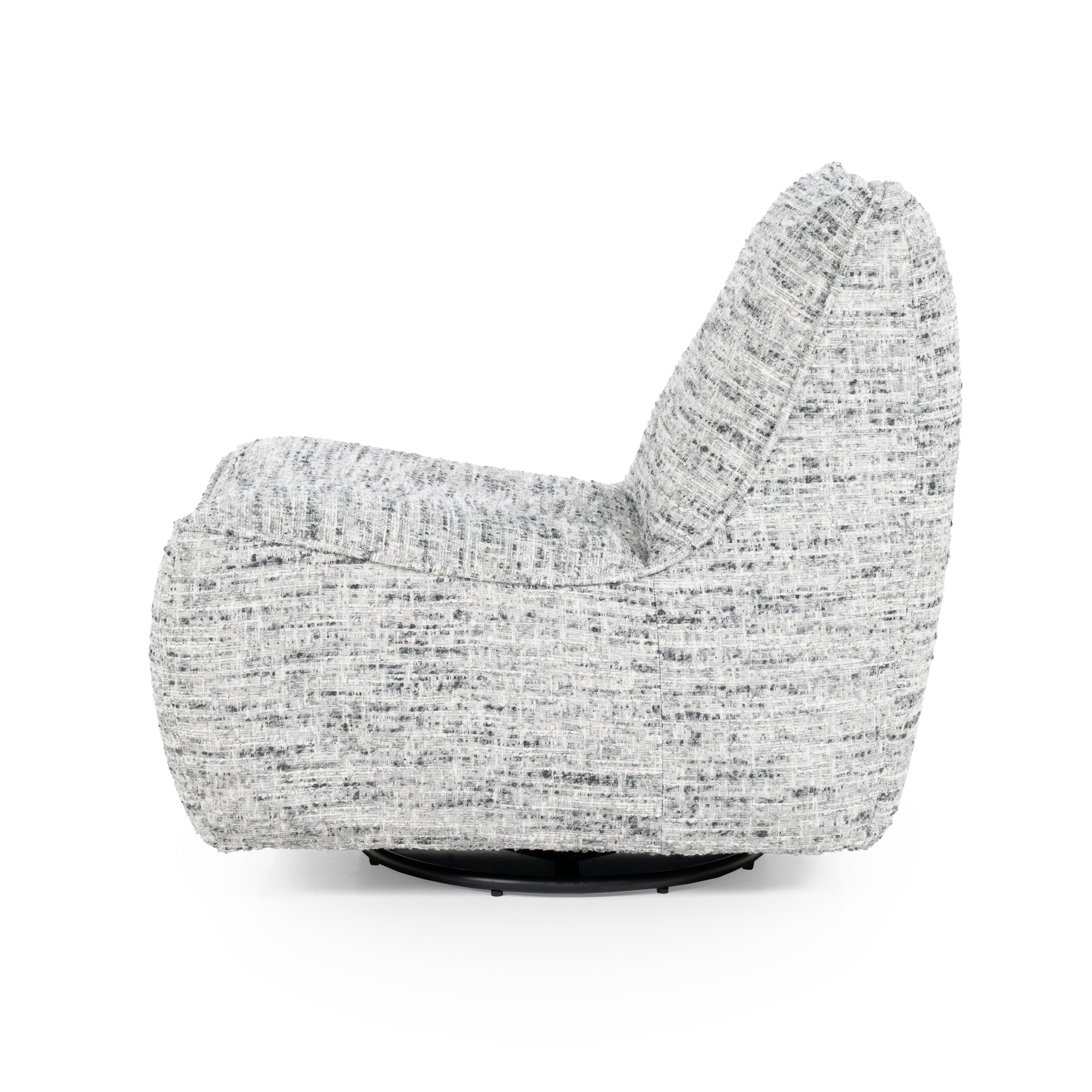 LOYS swivel armchair gray mélange
