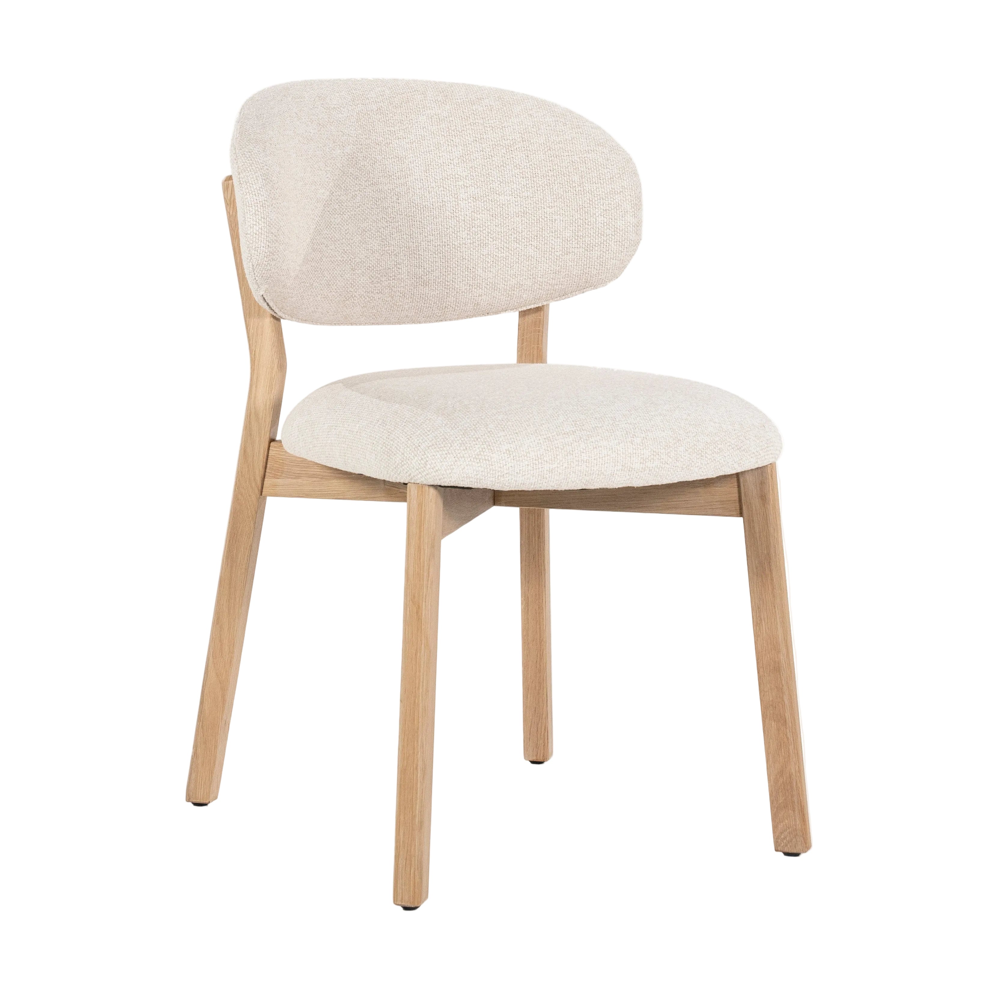 MIKKY Chair Beige with Oak Base