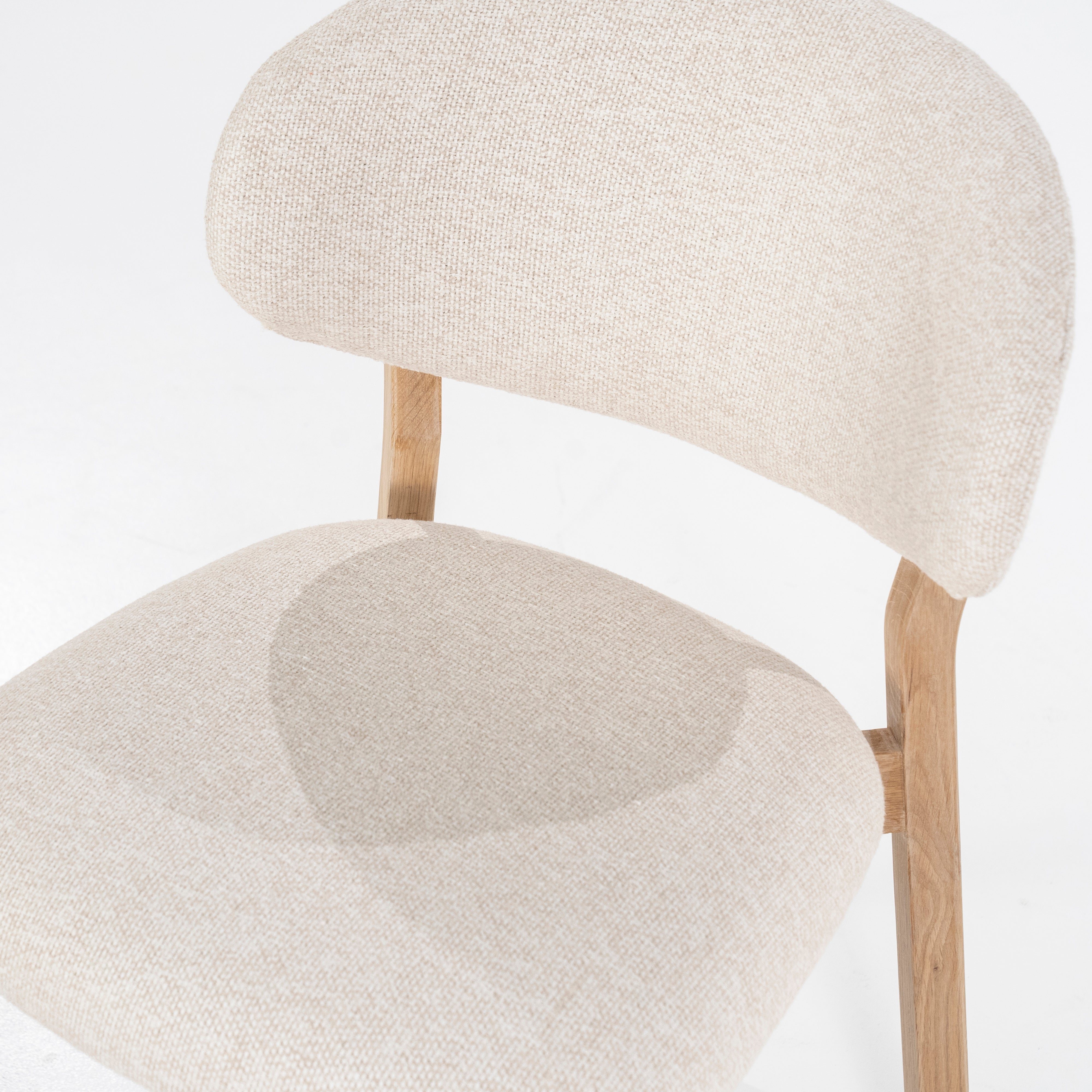 MIKKY Chair Beige with Oak Base