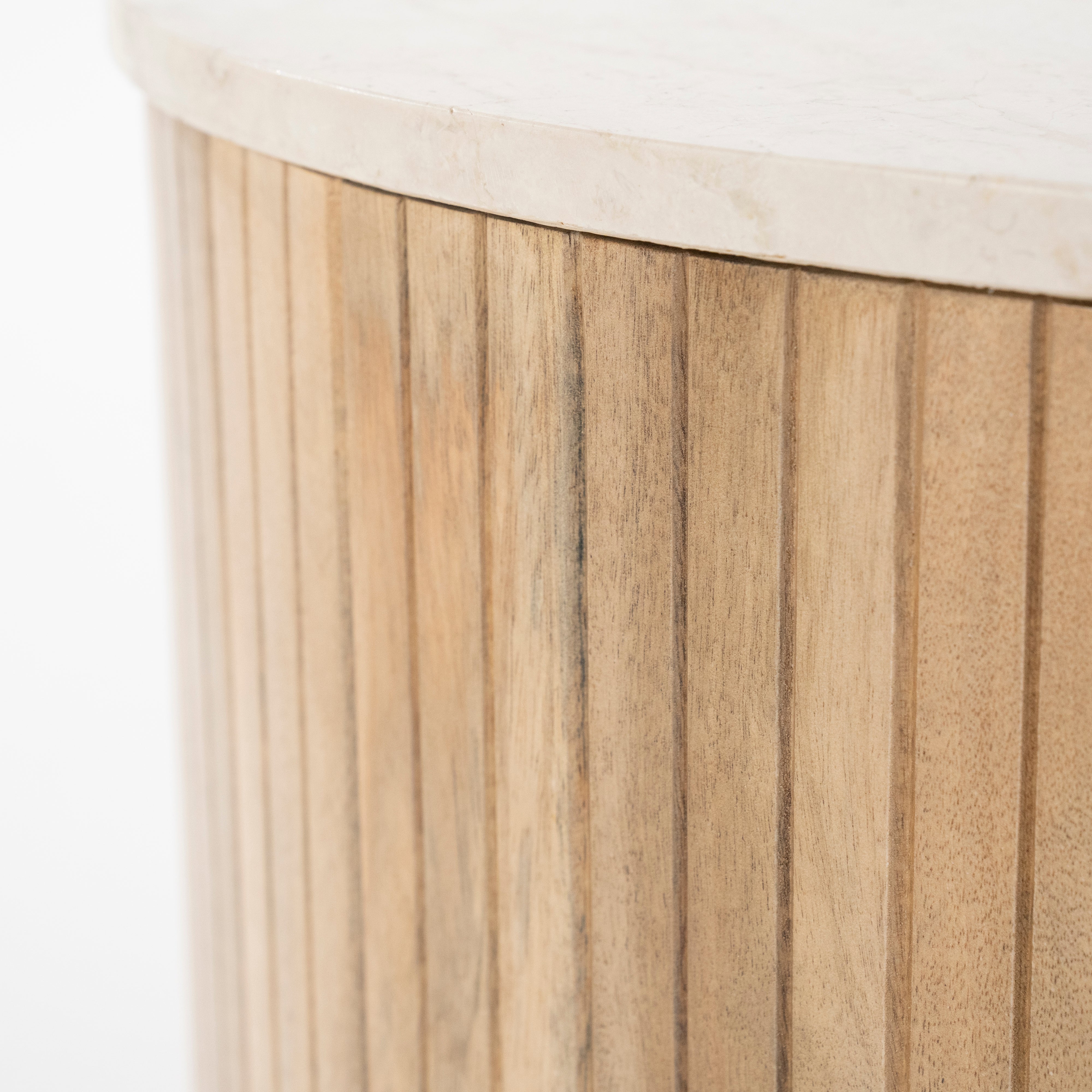 KIRA Couchtisch aus Mangoholz mit Marmorplatte