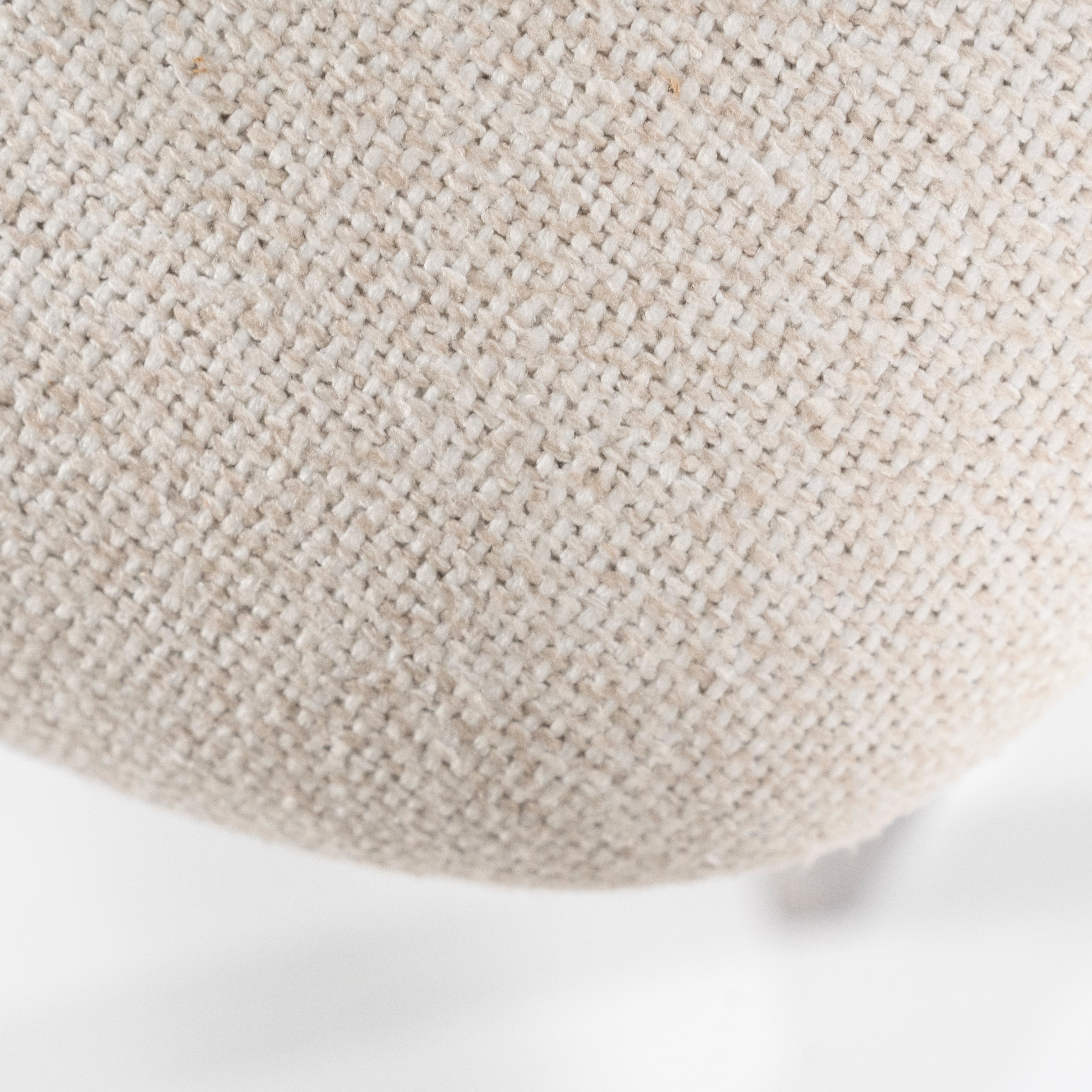 Hocker MIKKY beige mit dunklem Eichenfuß