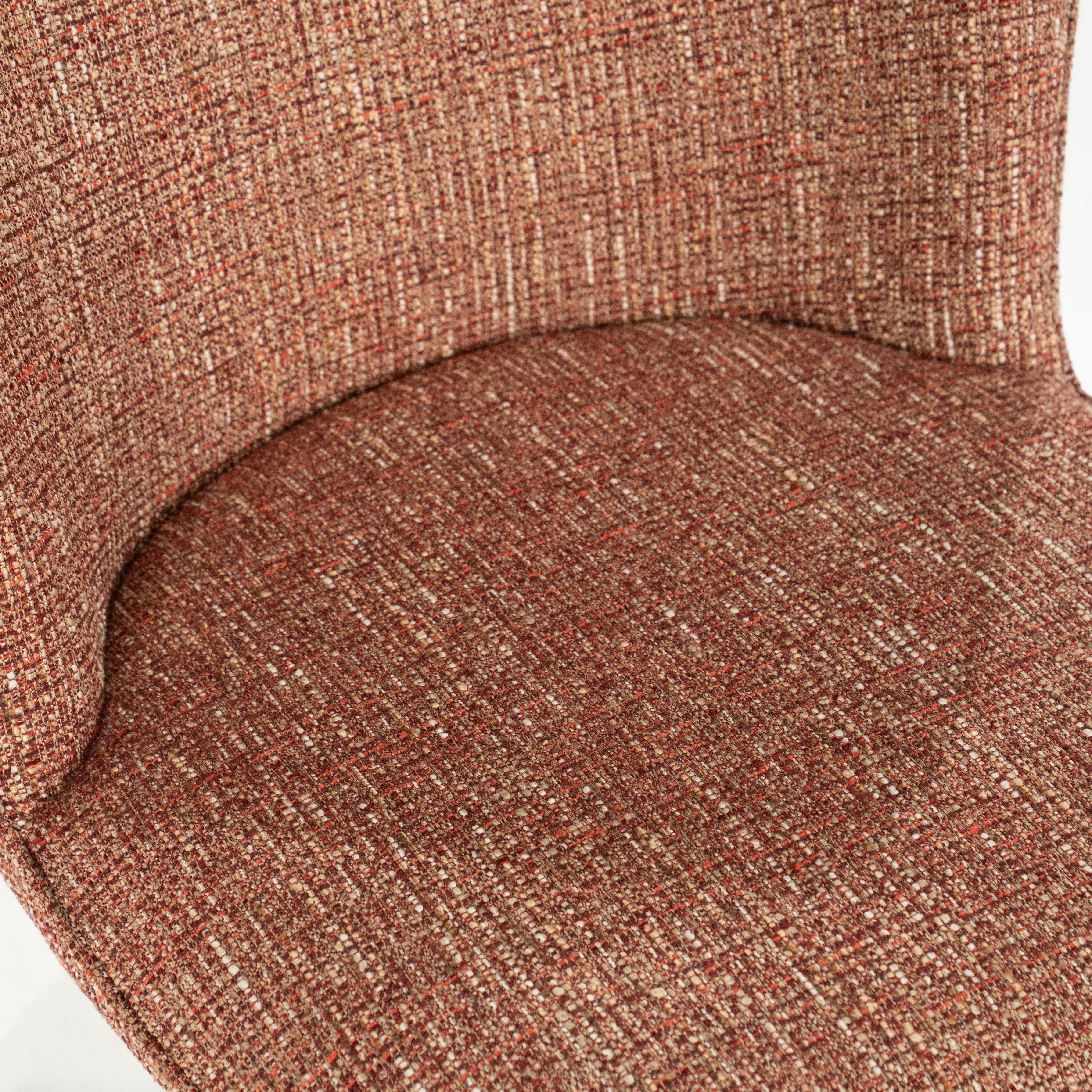 Drehstuhl MOLLY Terrakotta mit cremefarbener Basis