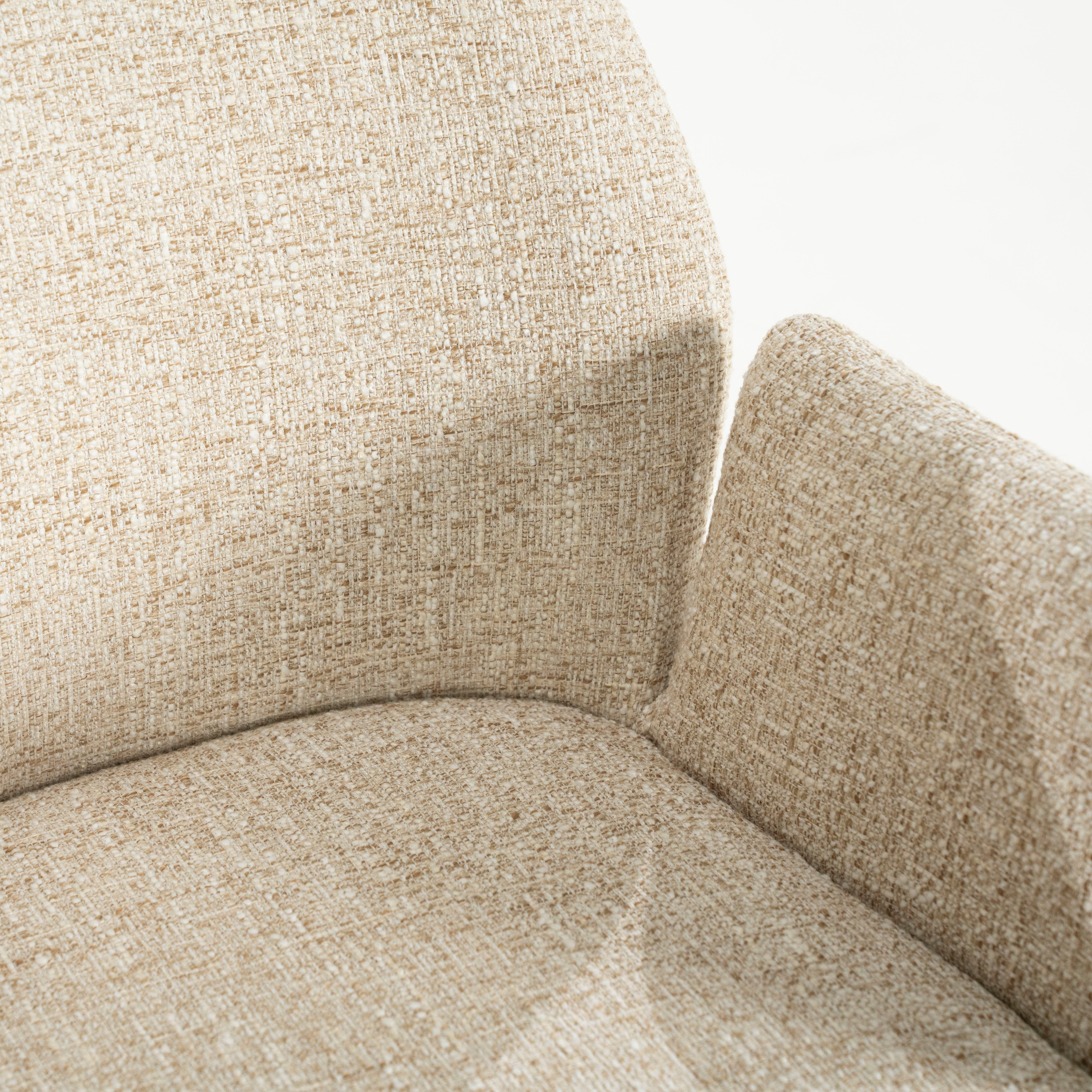 Stuhl INDY creme mit schwarzem Gestell