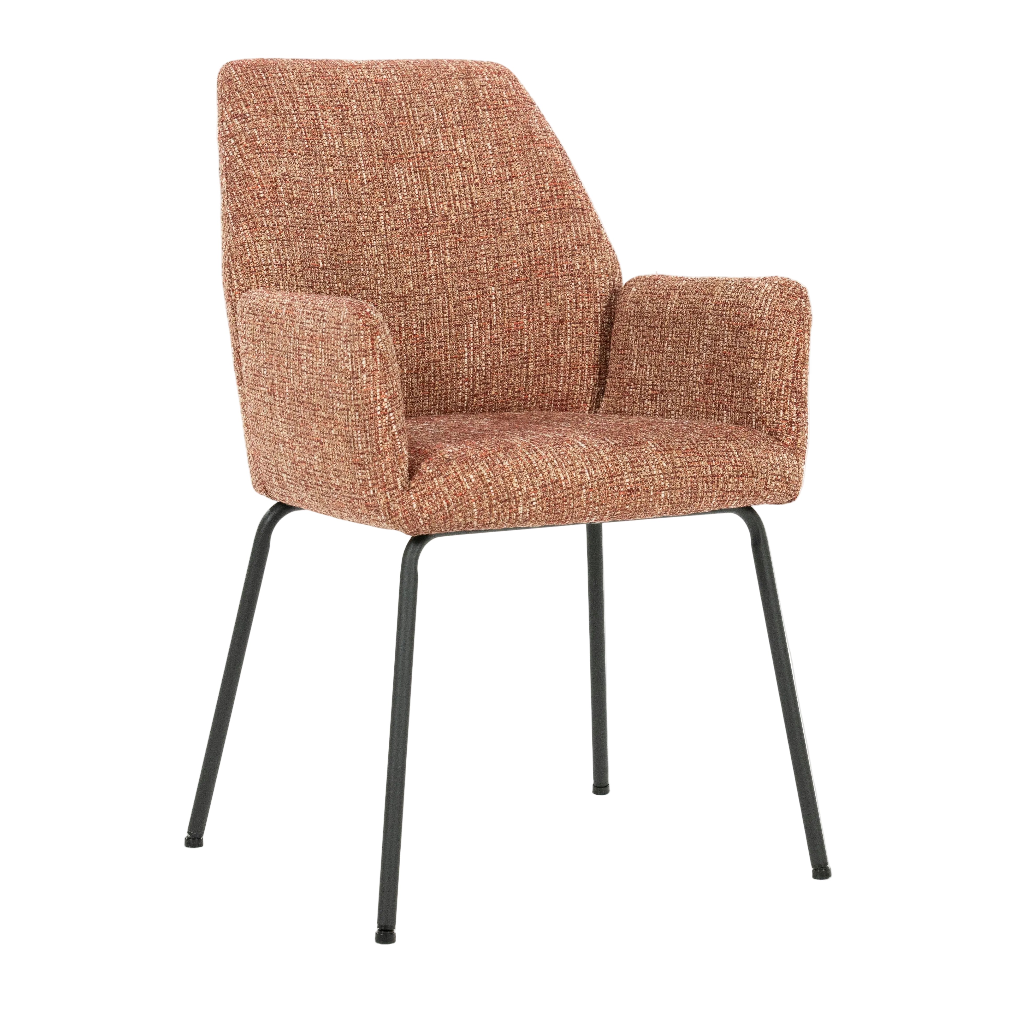 Stuhl INDY Terrakotta mit schwarzem Gestell