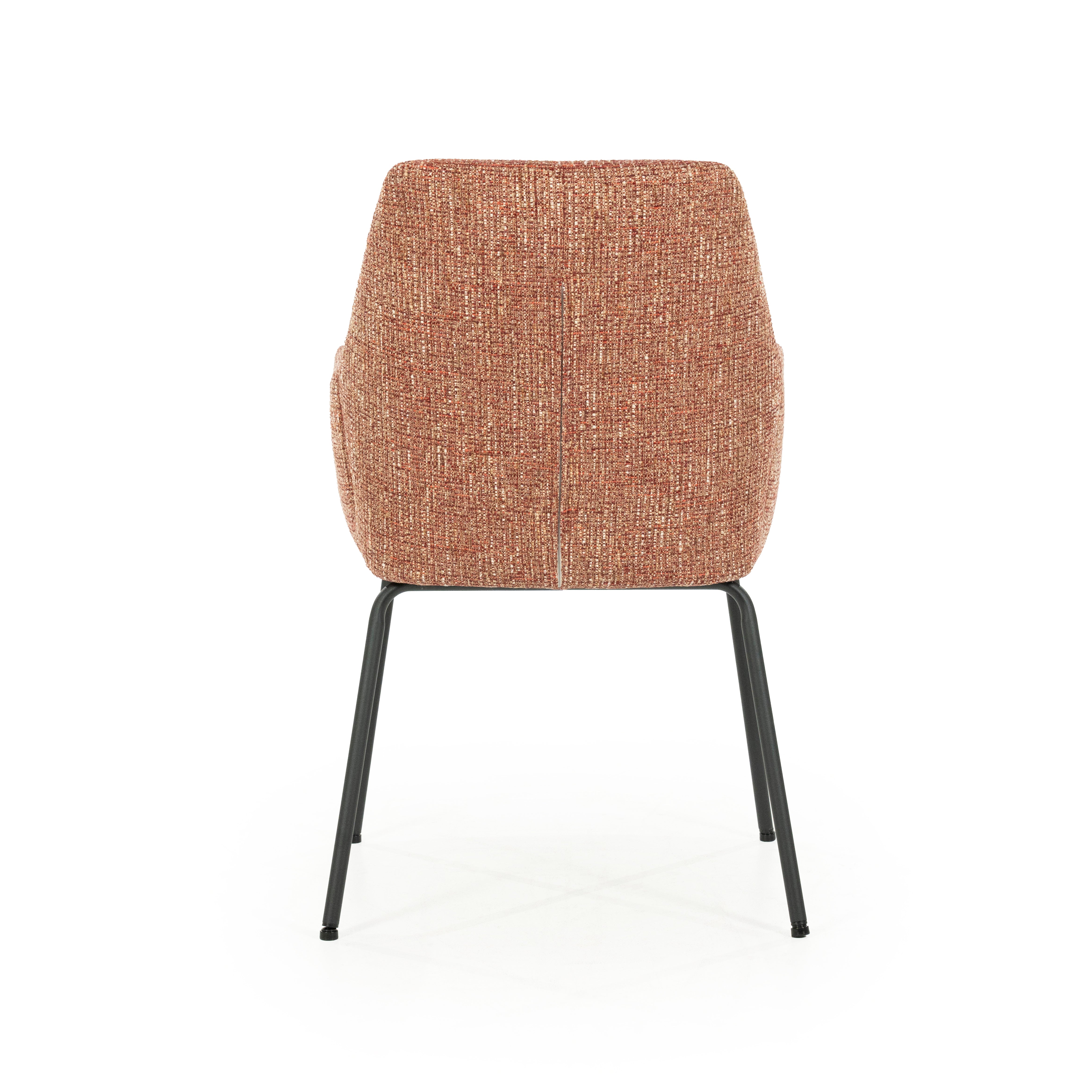 Stuhl INDY Terrakotta mit schwarzem Gestell