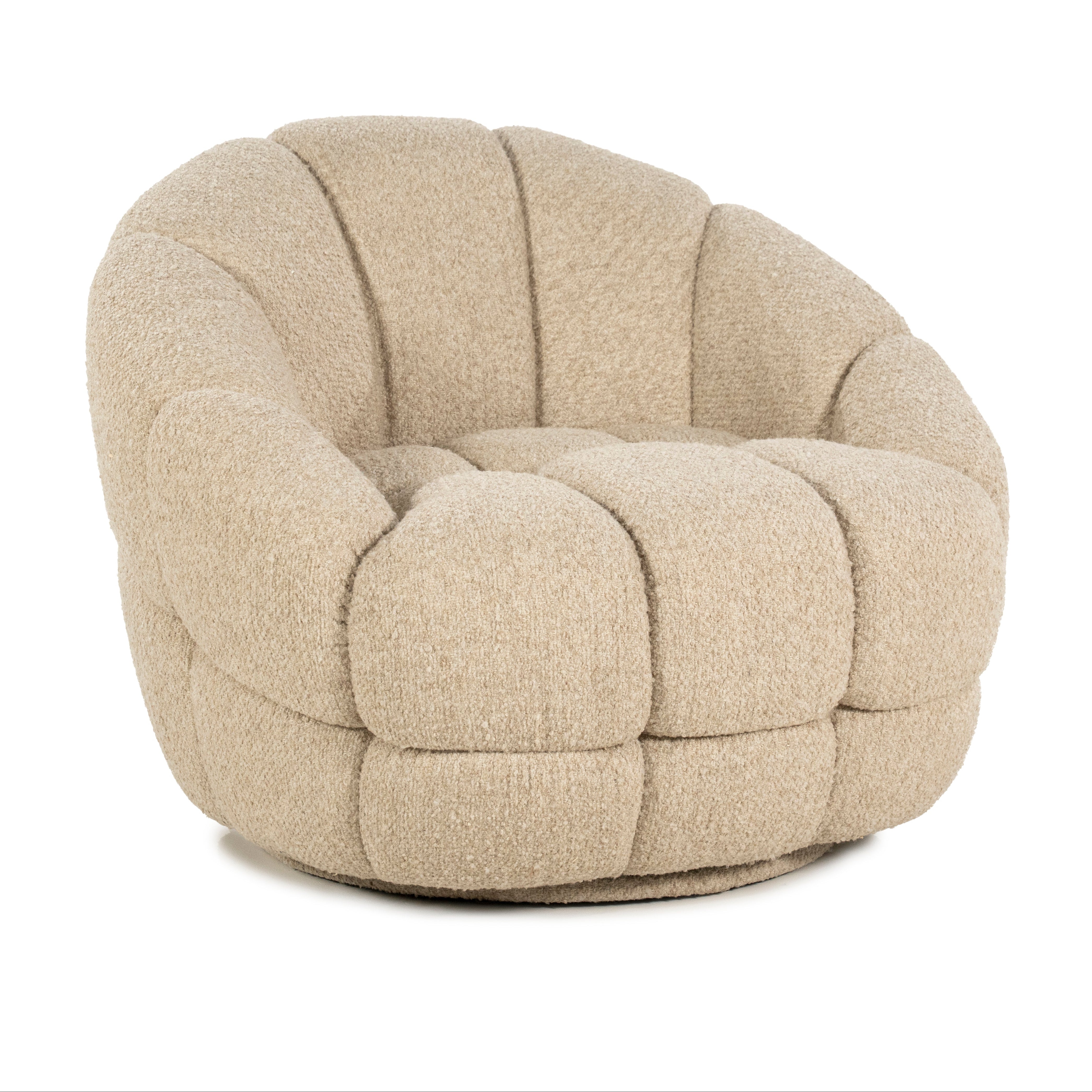 TINA Beige Swivel Armchair