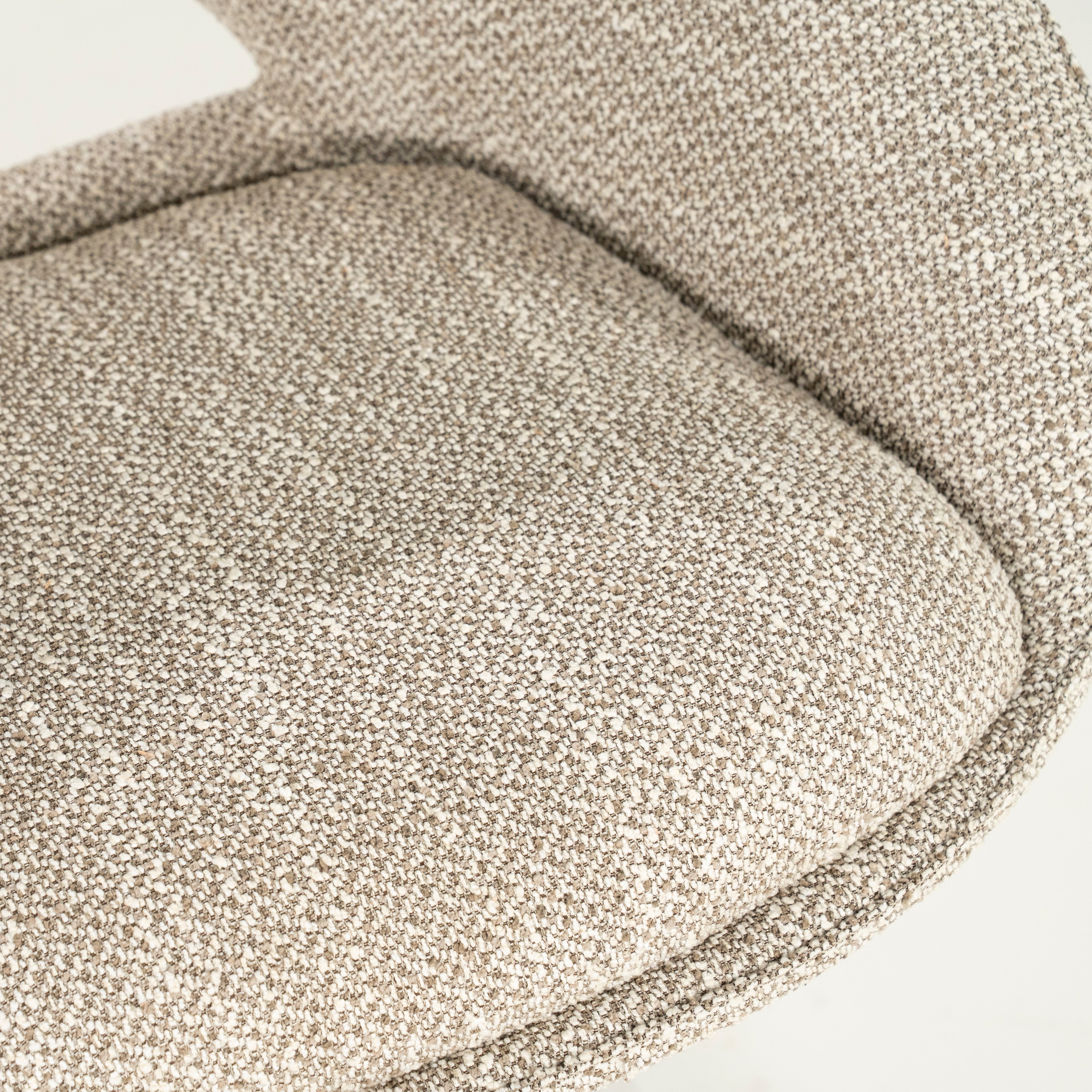 Drehstuhl NOL taupe mit schwarzem Fuß