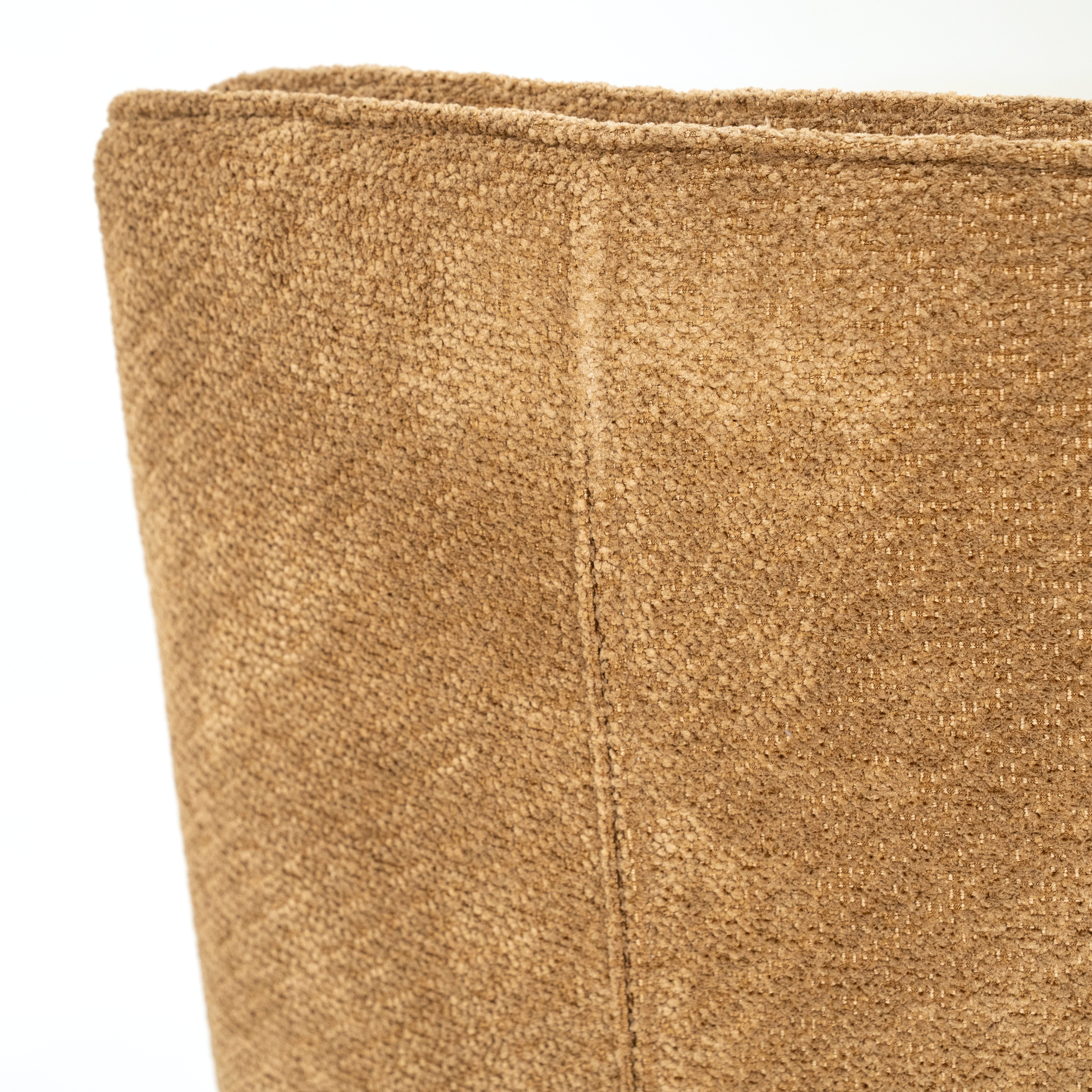 Drehstuhl HUGO senfgelb mit dunkelbraunem Fuß