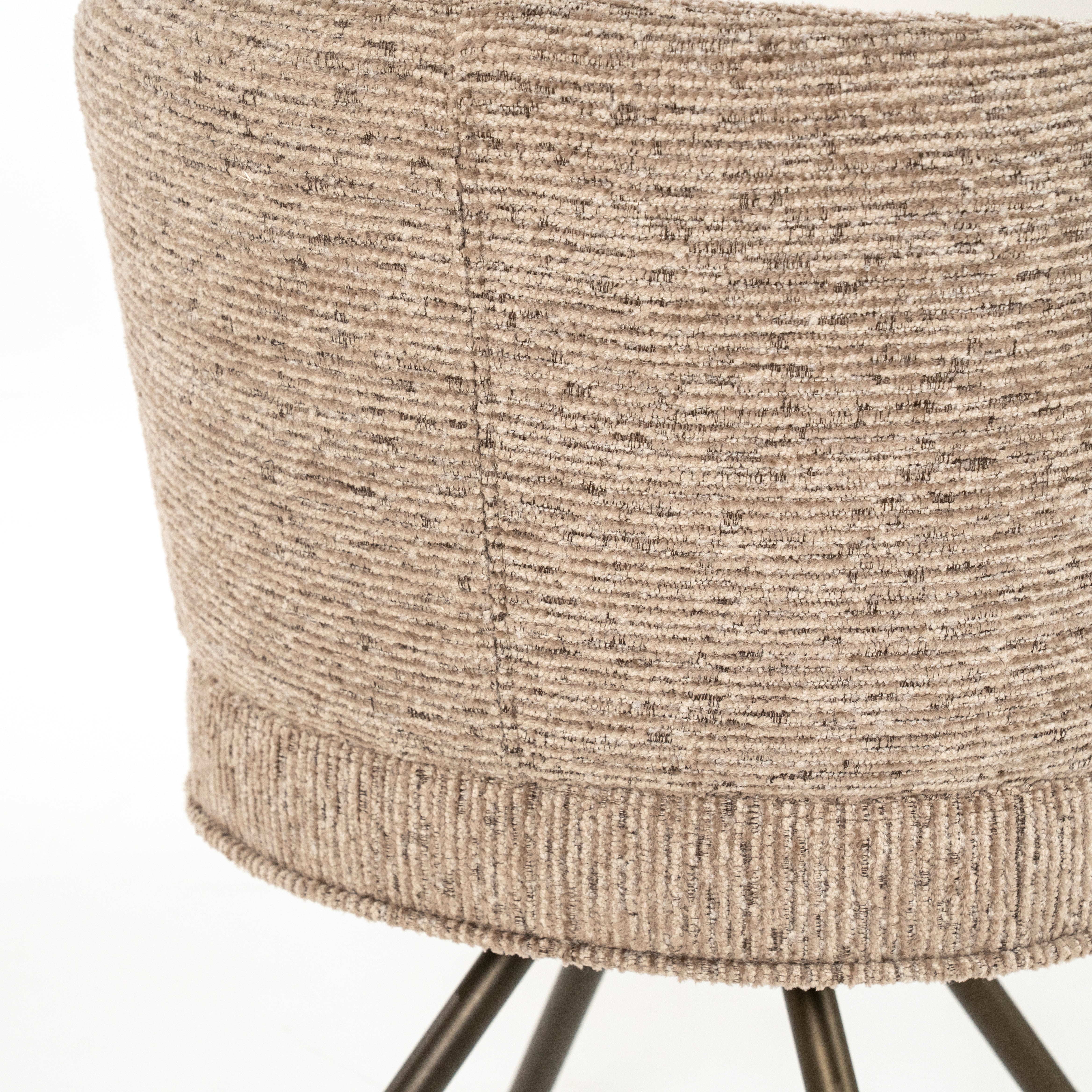 JAYSON swivel chair brown with dark brown base