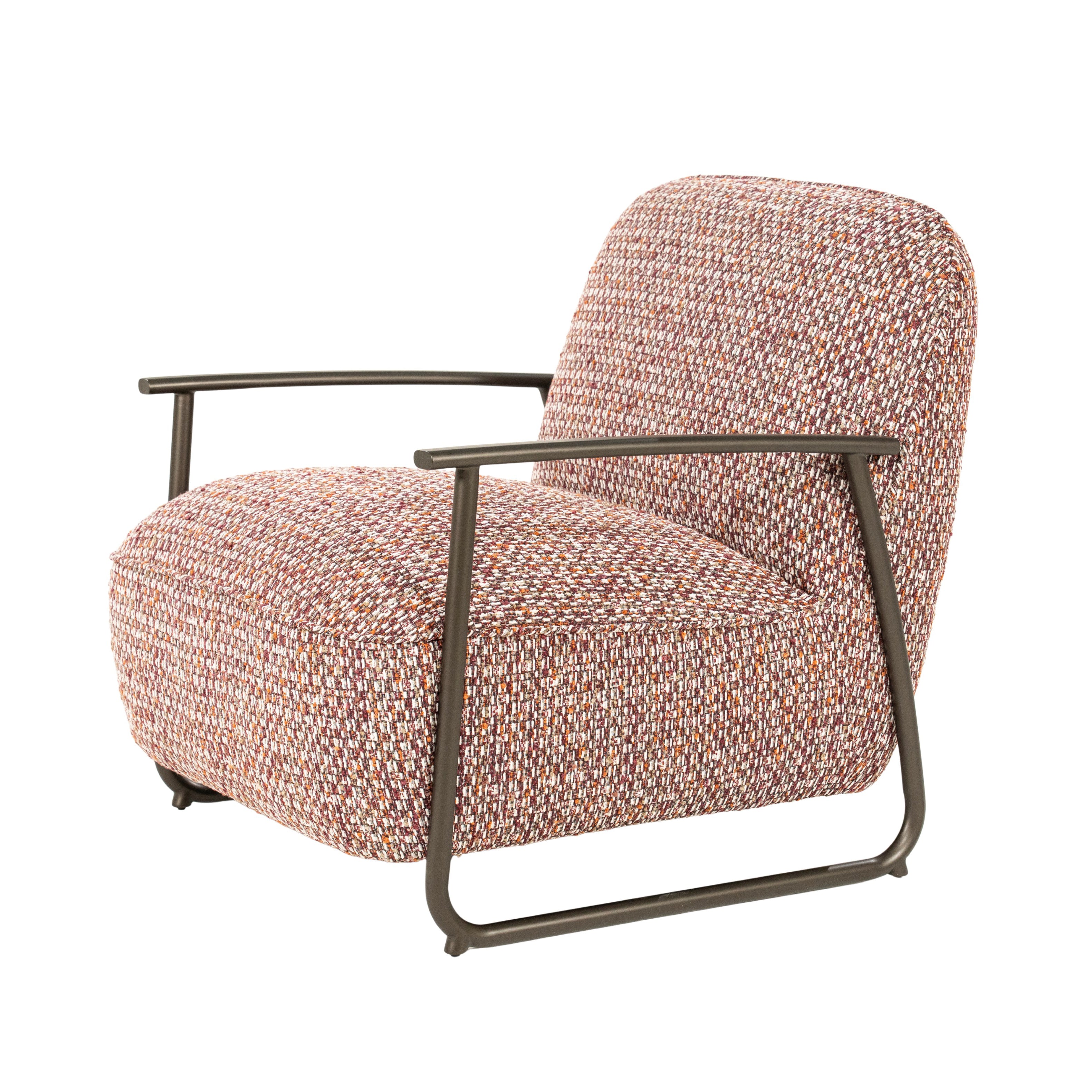 NOREL Armchair in Red Melange