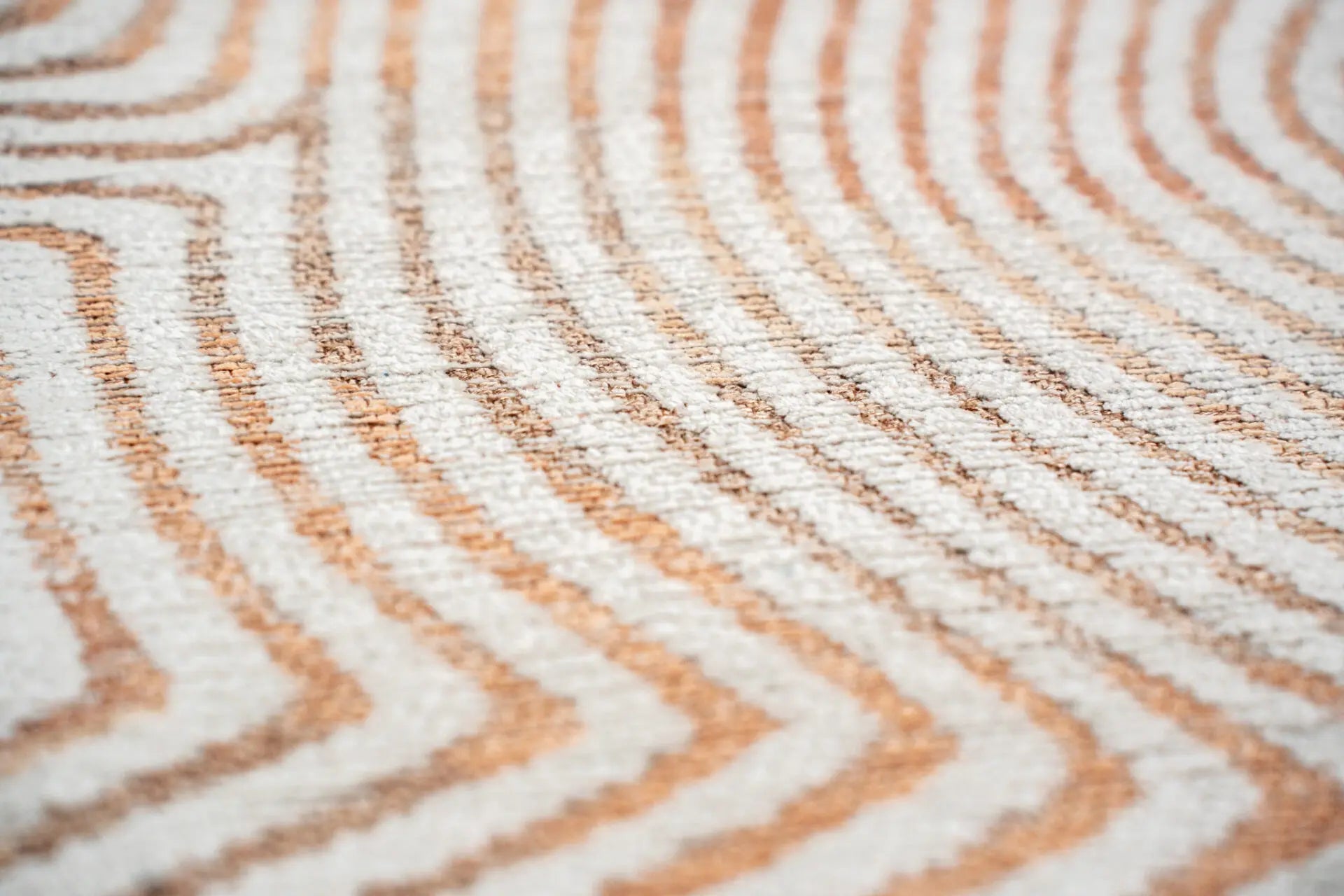 Oval rug CORAL INDIAN SAND orange with beige