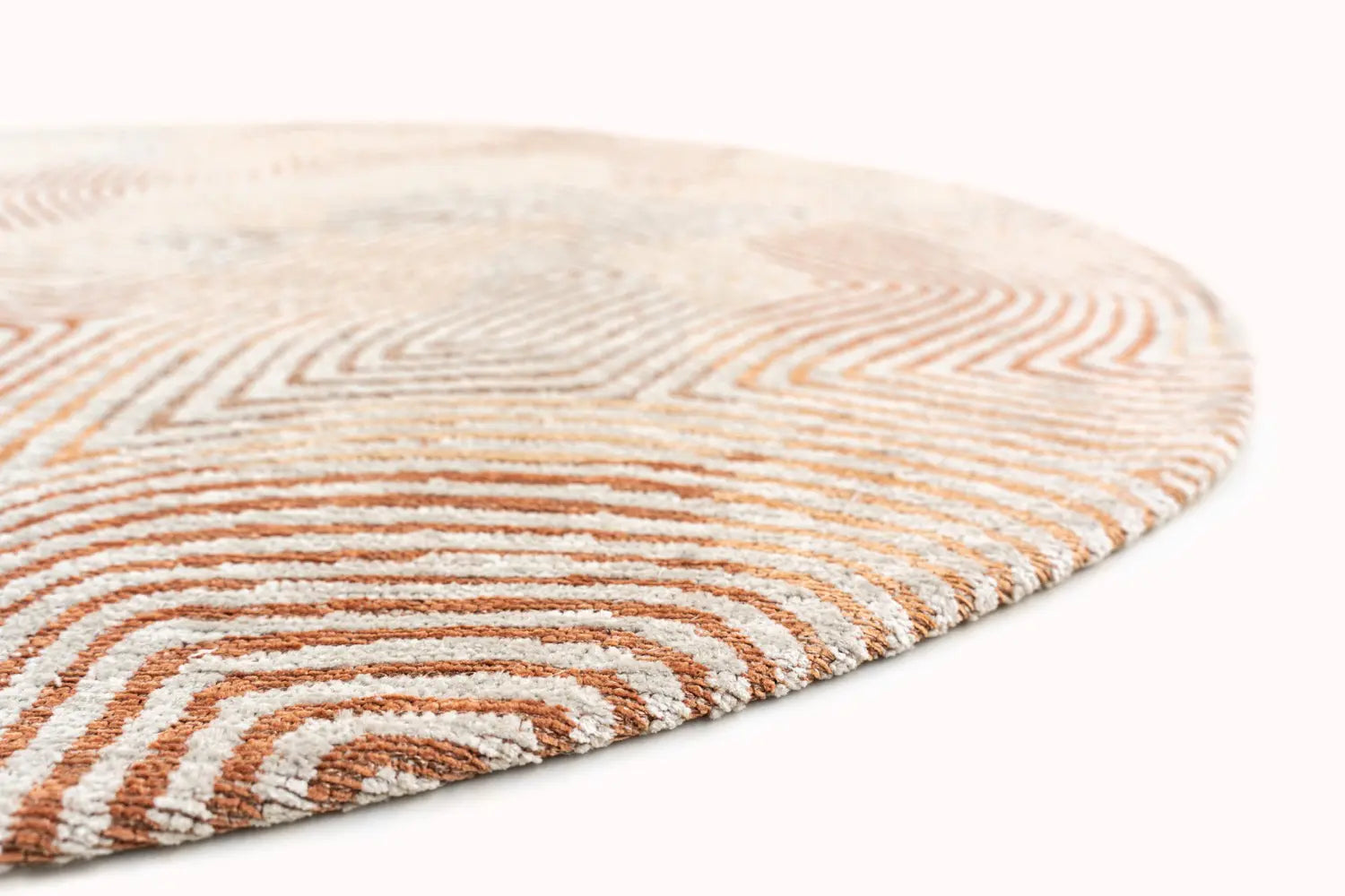 Oval rug CORAL INDIAN SAND orange with beige