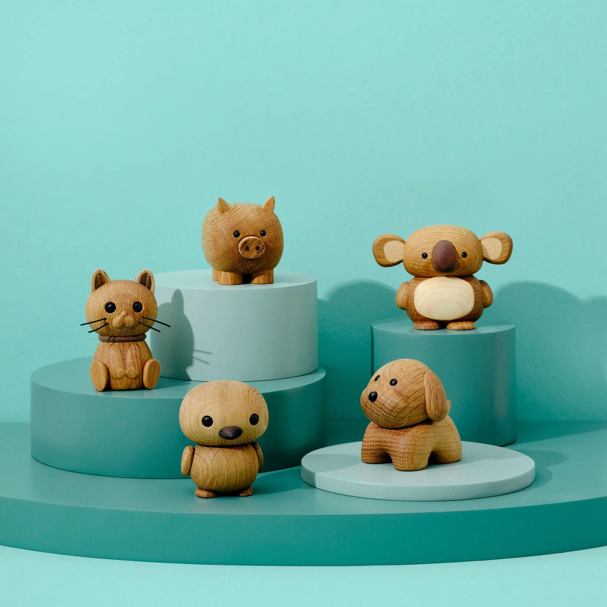 Decorative figurine PIG oak wood