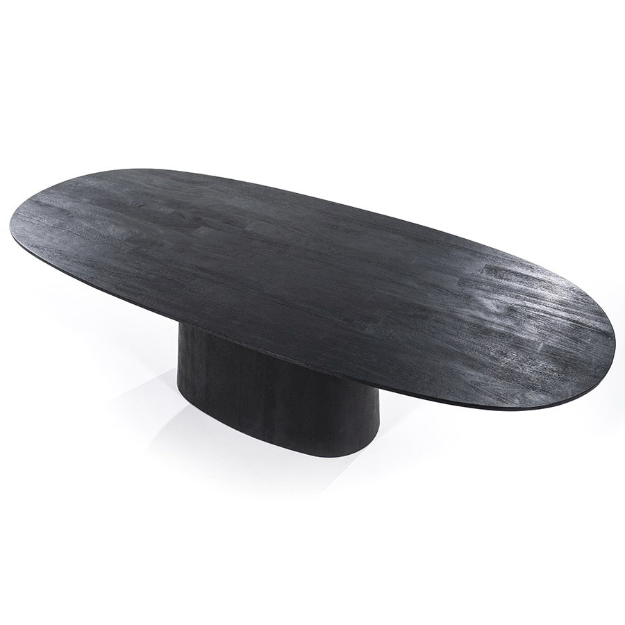 ARON Oval Table Black Mango Wood