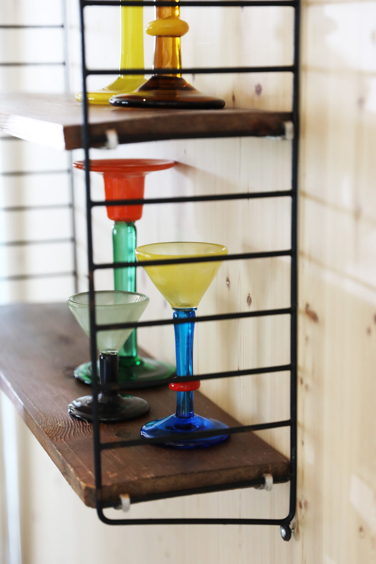 CASSATA yellow candle holder with blue