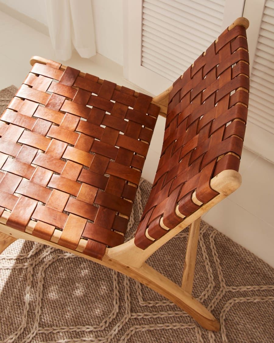 Calixt armchair brown leather