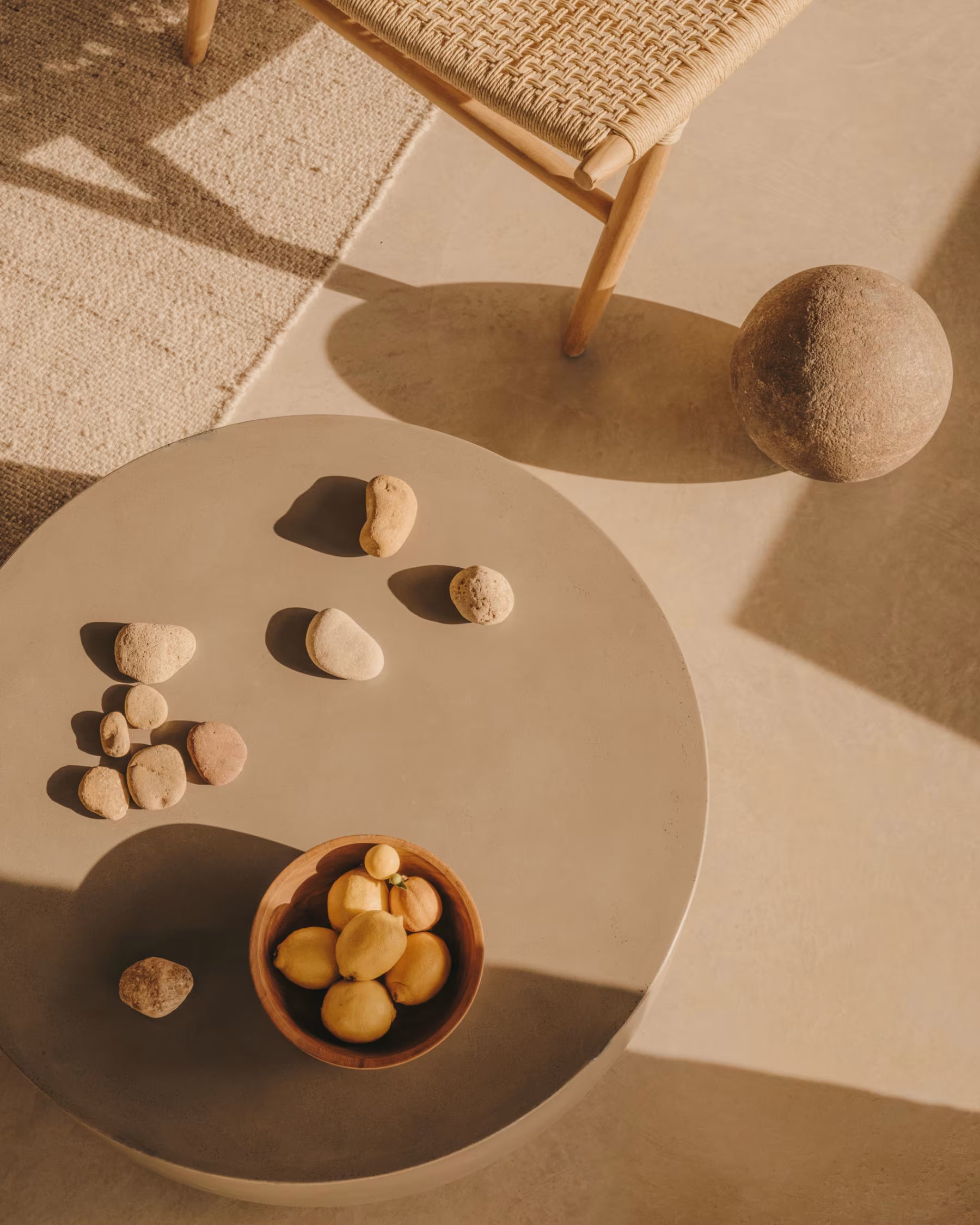 GARBET Gray Cement Side Table