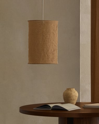 Laircut of hanging lamp Mariela beige linseed