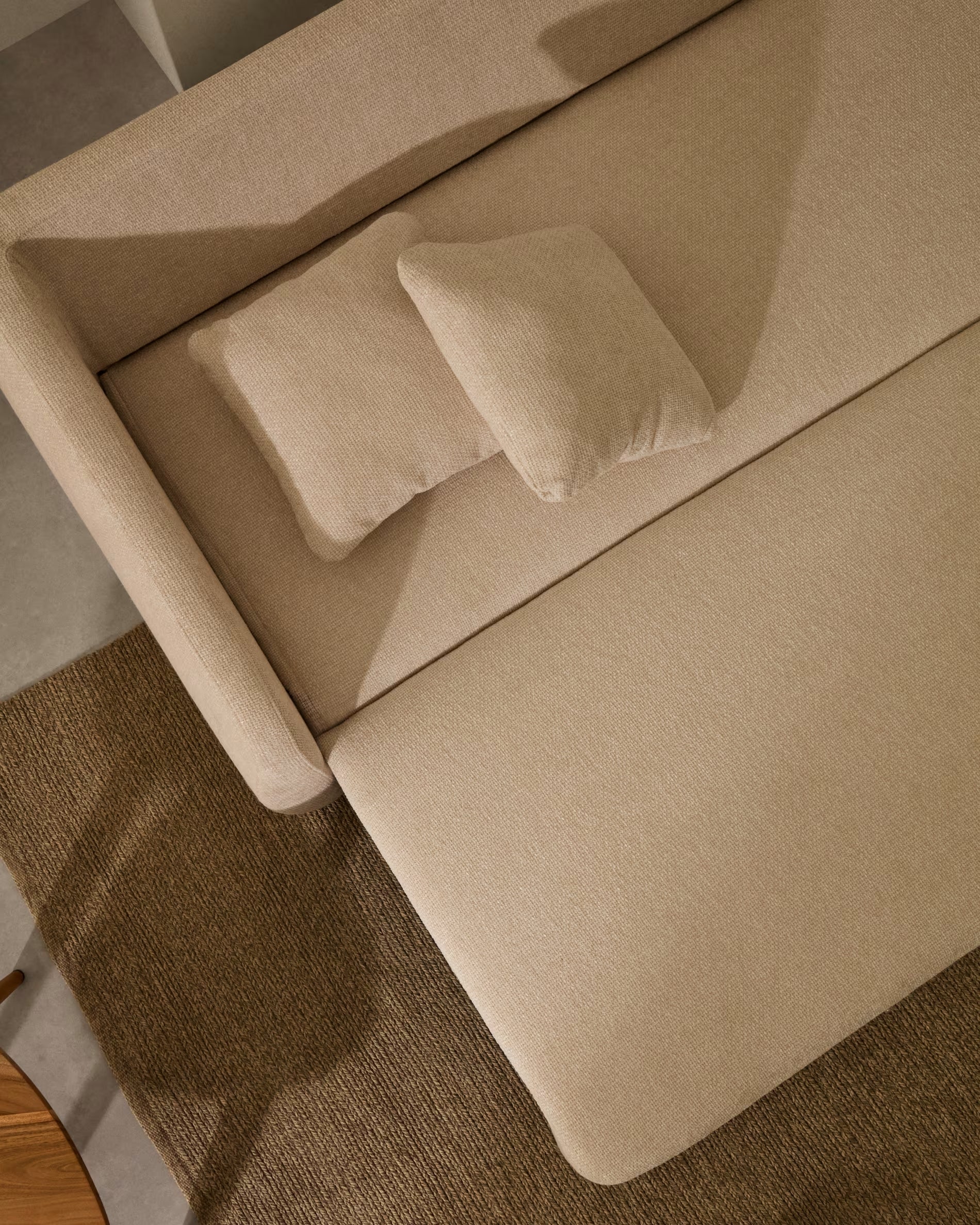 Folding sofa of 3-person Écru laira