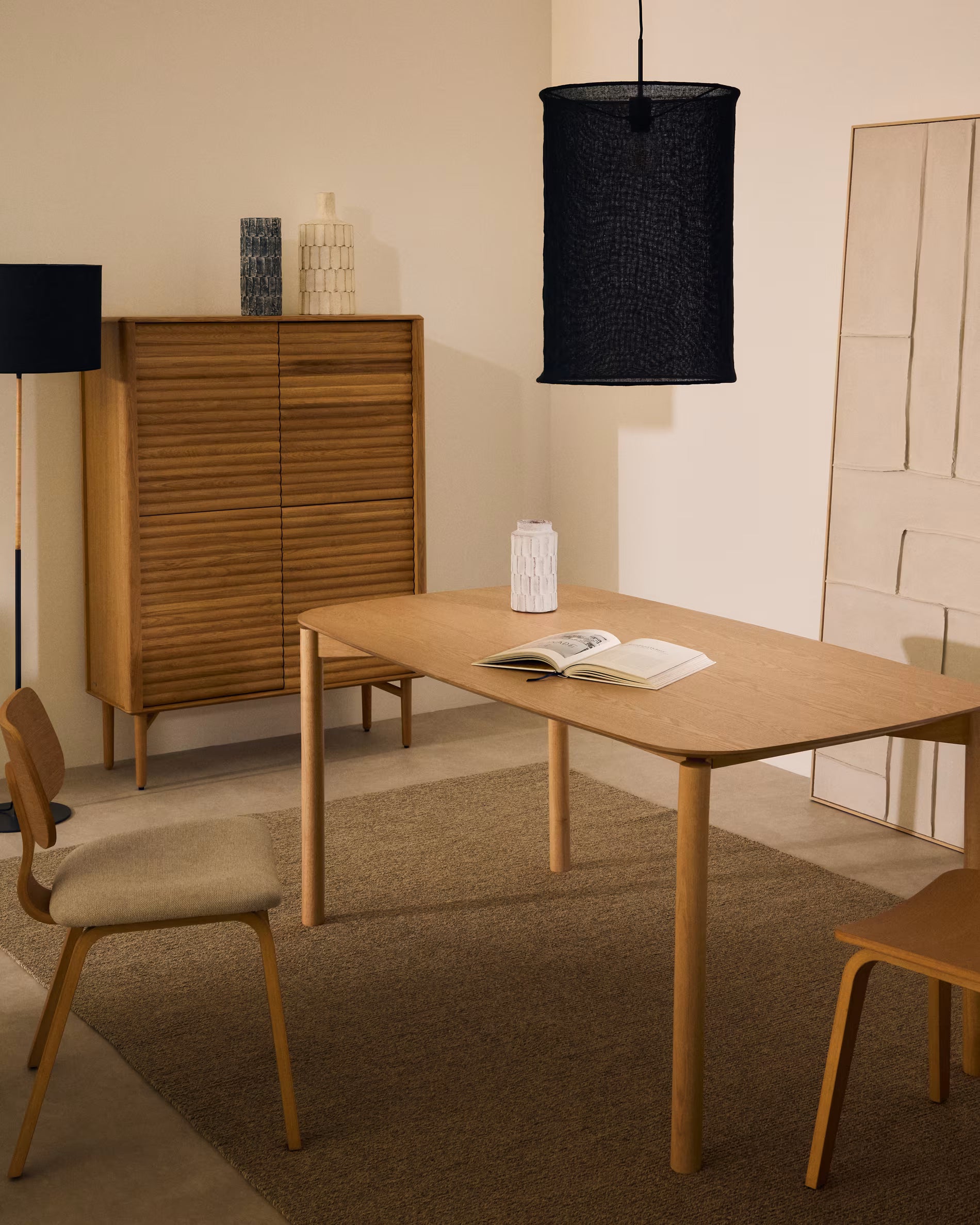 Rectangular table India veneer ash