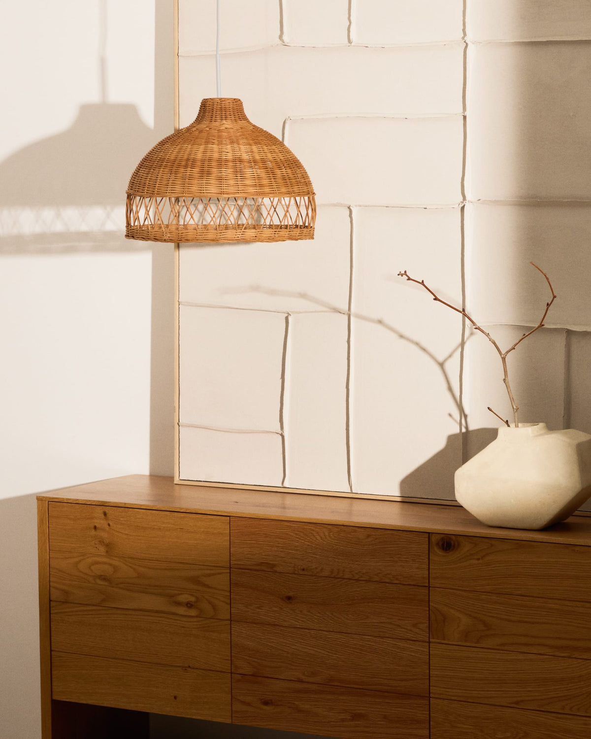 Abażur LOURA naturalny rattan – ujęcie 2