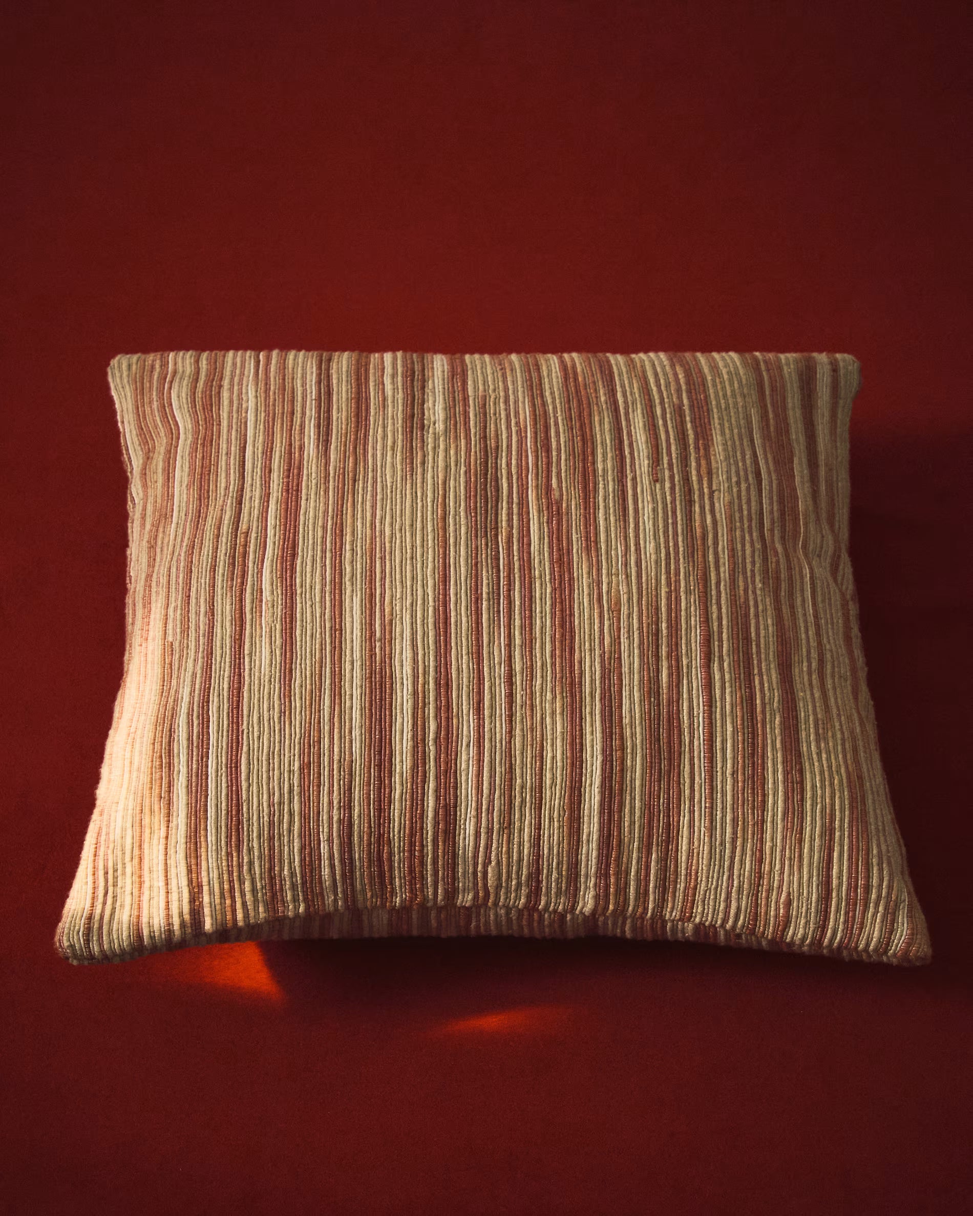 ZILORA Cushion Cover Red with Beige
