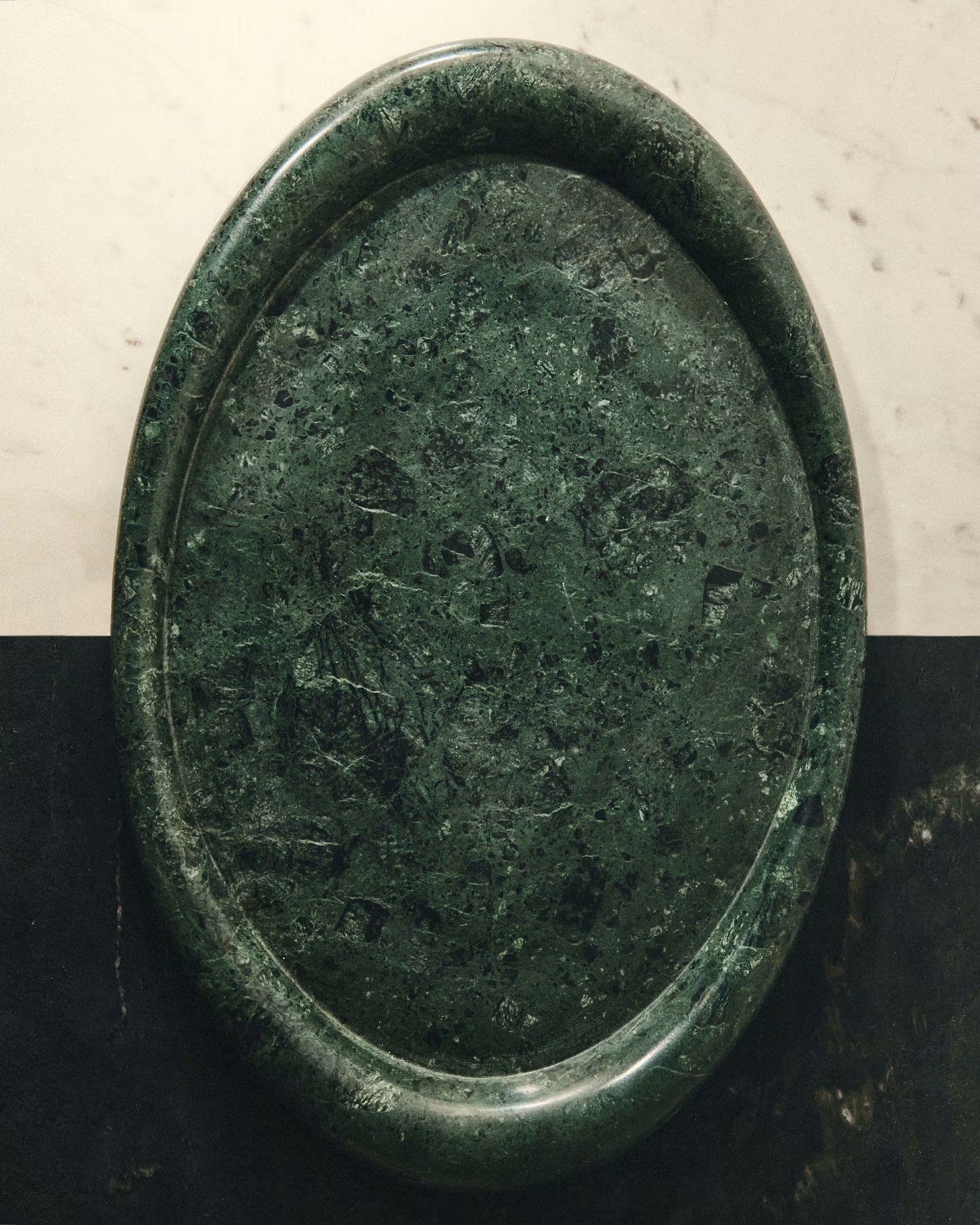 LENOREL green marble tray