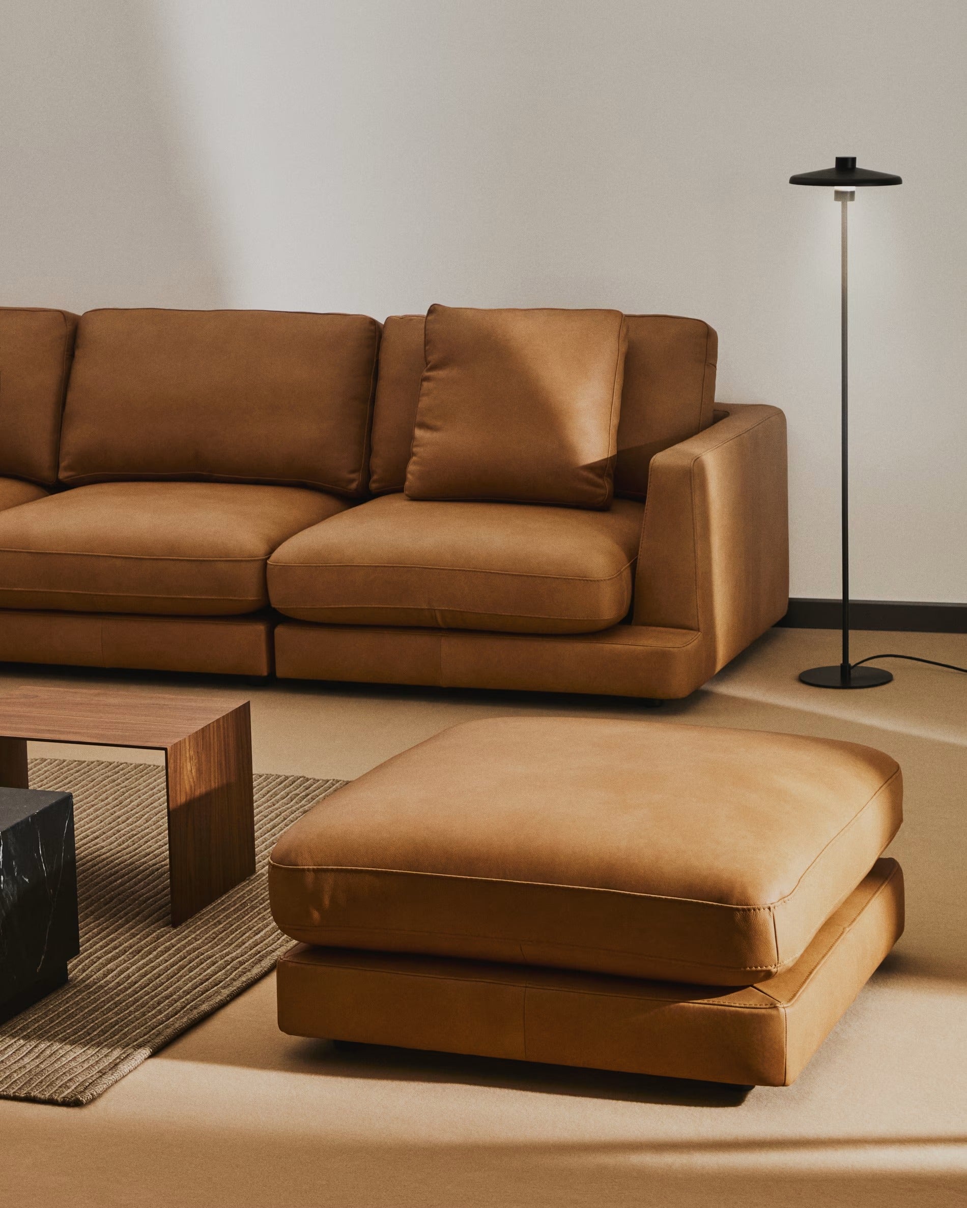 Fußstütze GALA aus natürlichem Leder