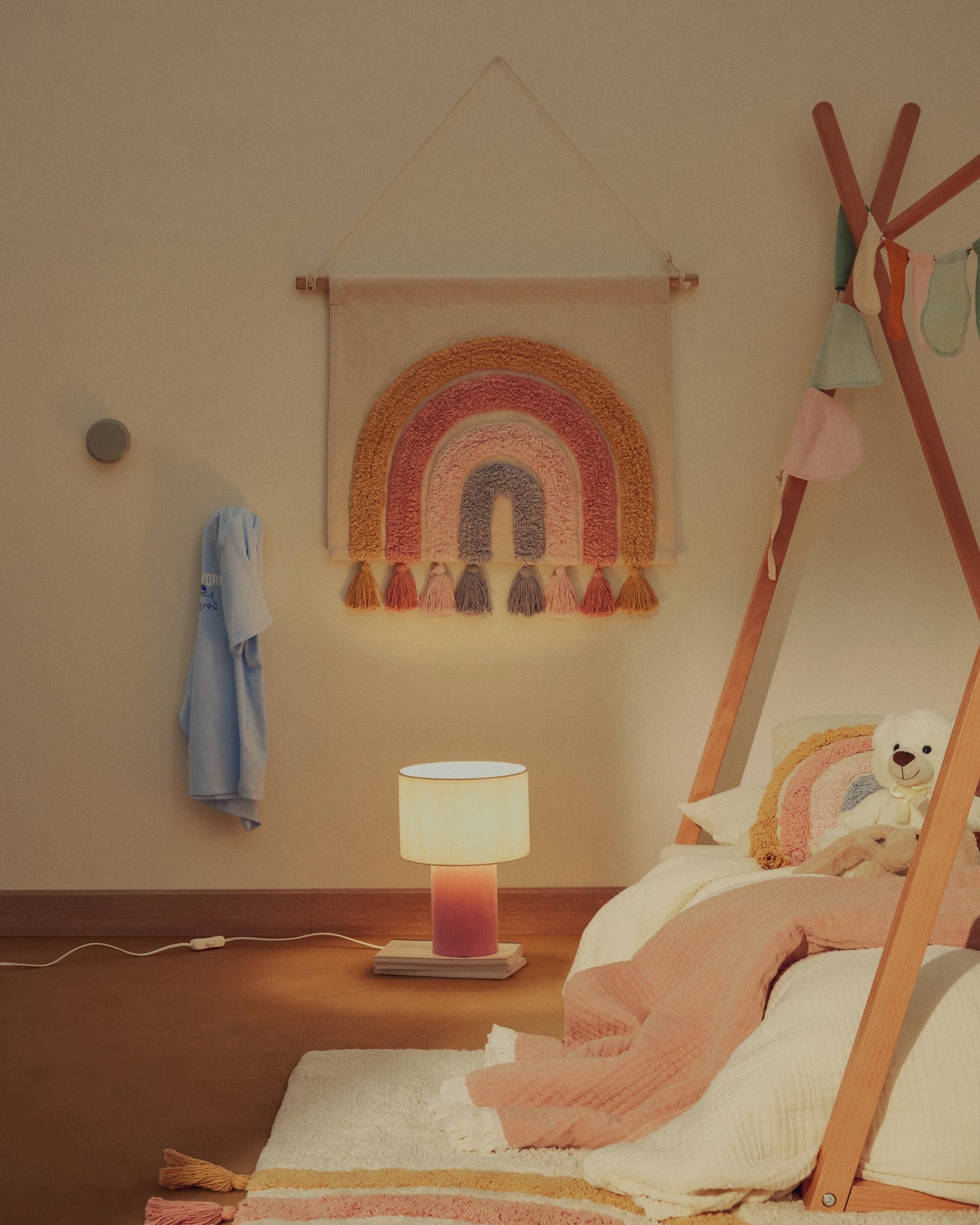 Tischlampe BIANELLA rosa mit Weiß