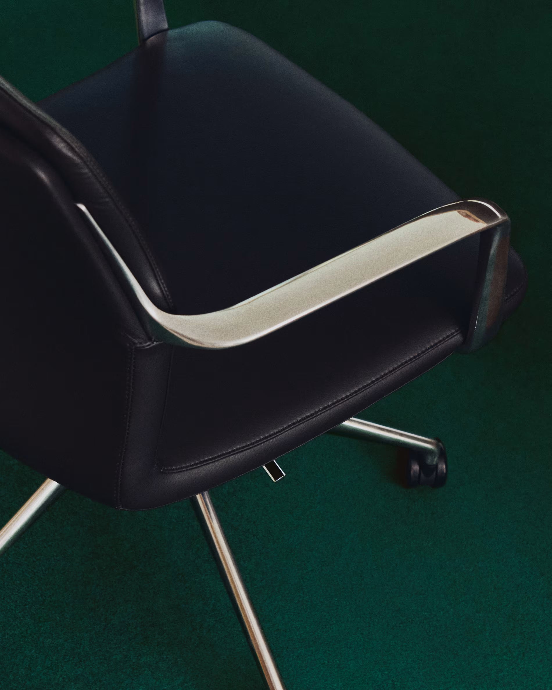 NERLAN office chair black with silver base