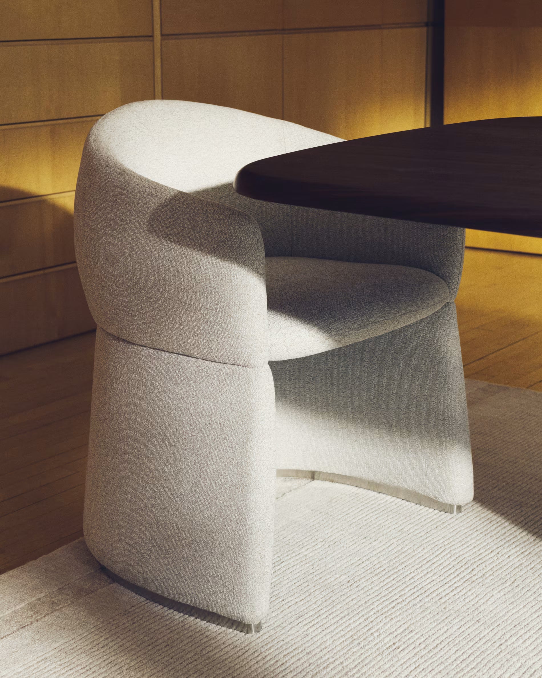 Upholstered chair BOSCA beige chenille