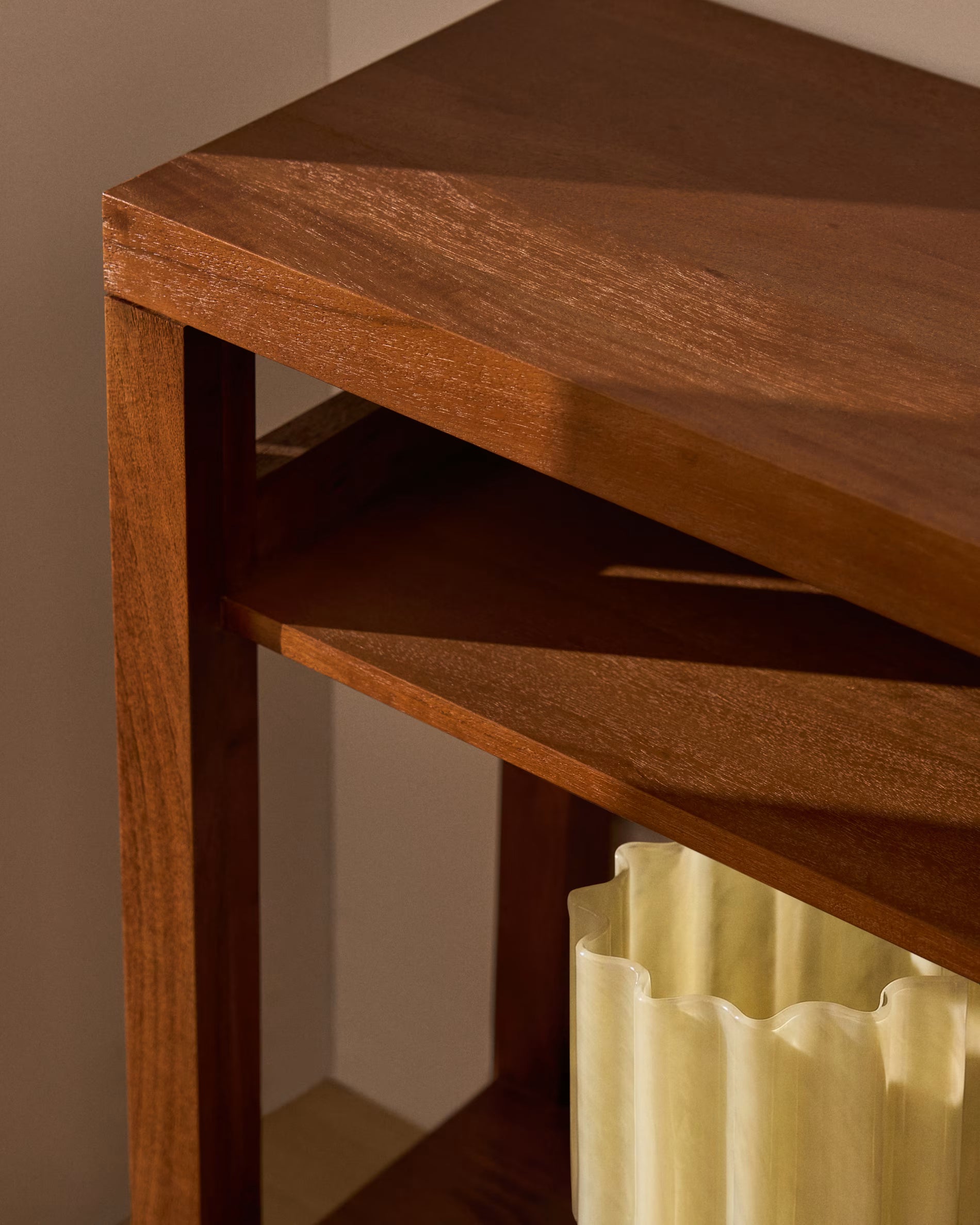 NORANI lite console in acacia wood and veneer
