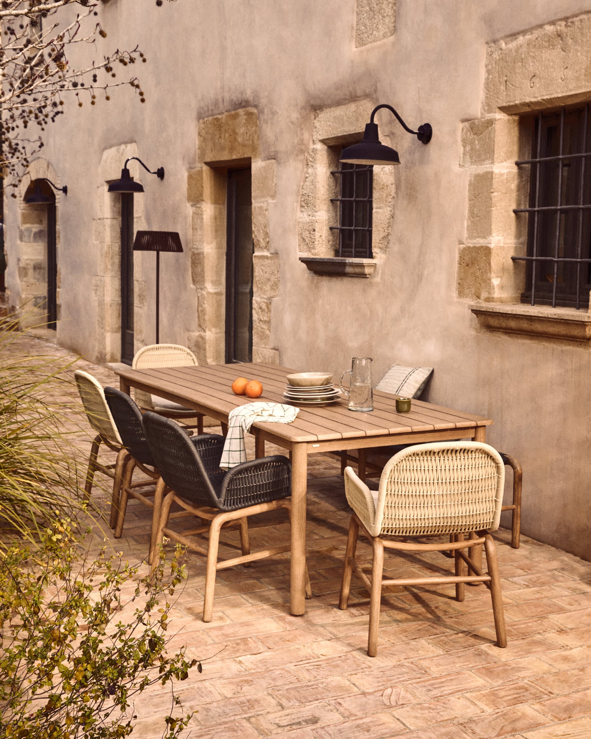 ALIPA Ecru Garden Chair with Armrests