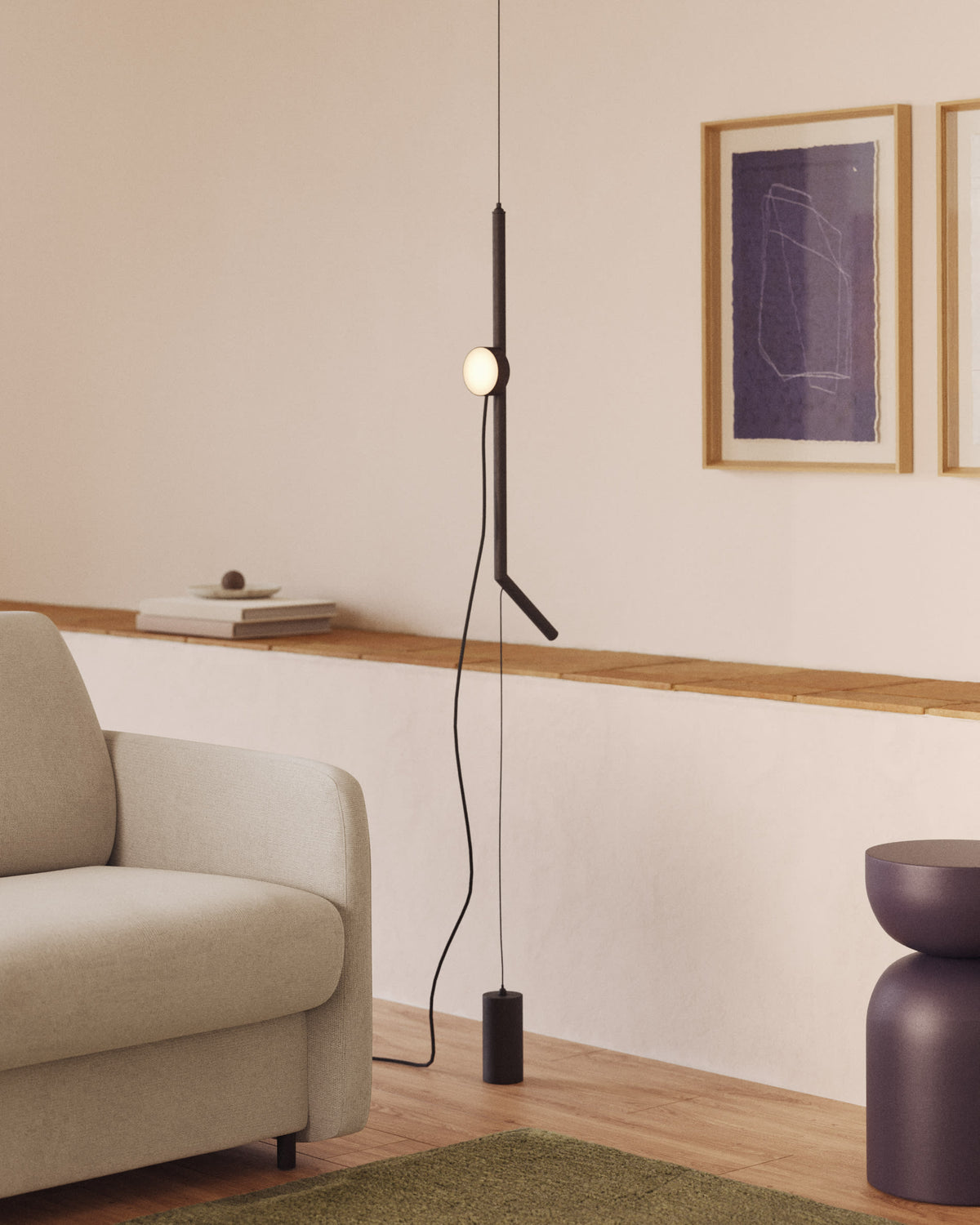 Lampa podłogowa OREY czarny z wielopozycyjnym reflektorem – ujęcie 2