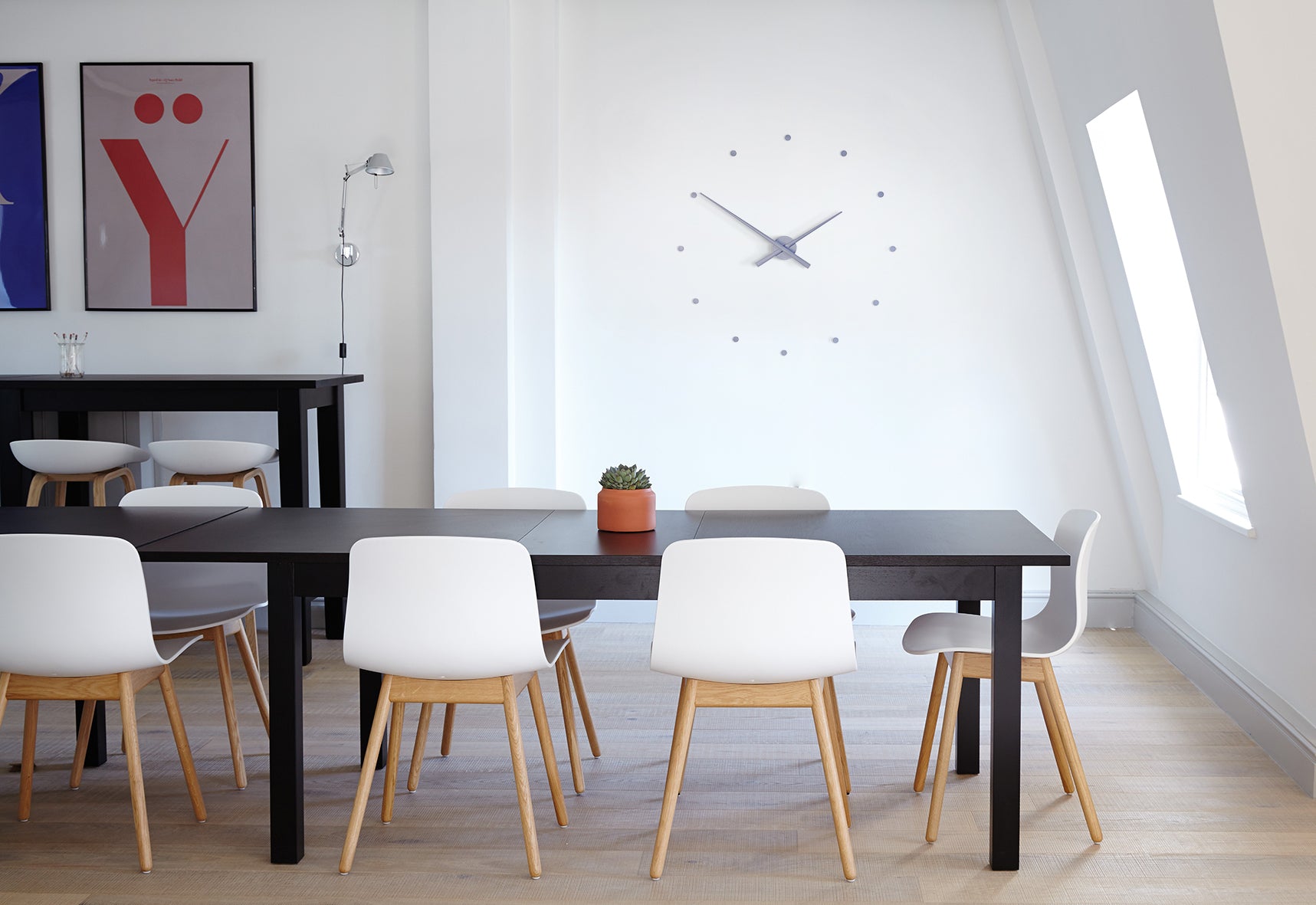 OJ blue wall clock