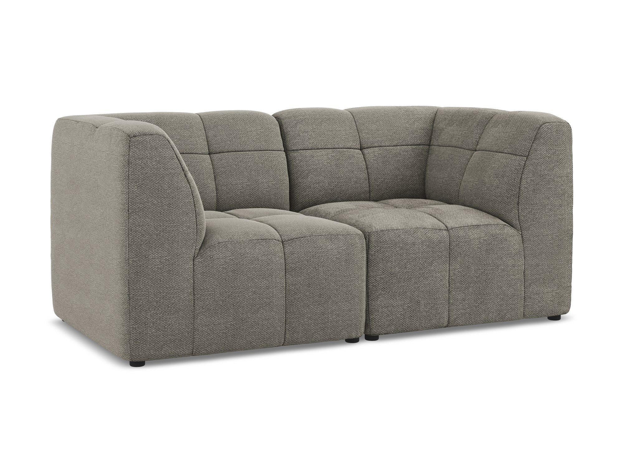 2-seater modular sofa ALOHA gray boucle