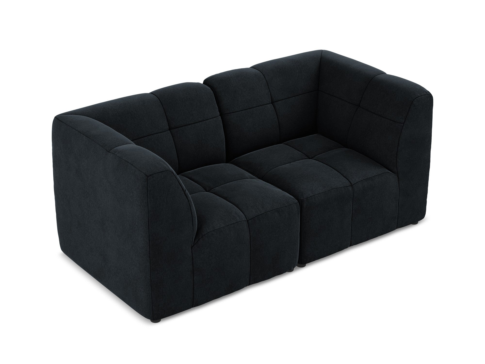 Velvet modular sofa for two ALOHA in royal blue