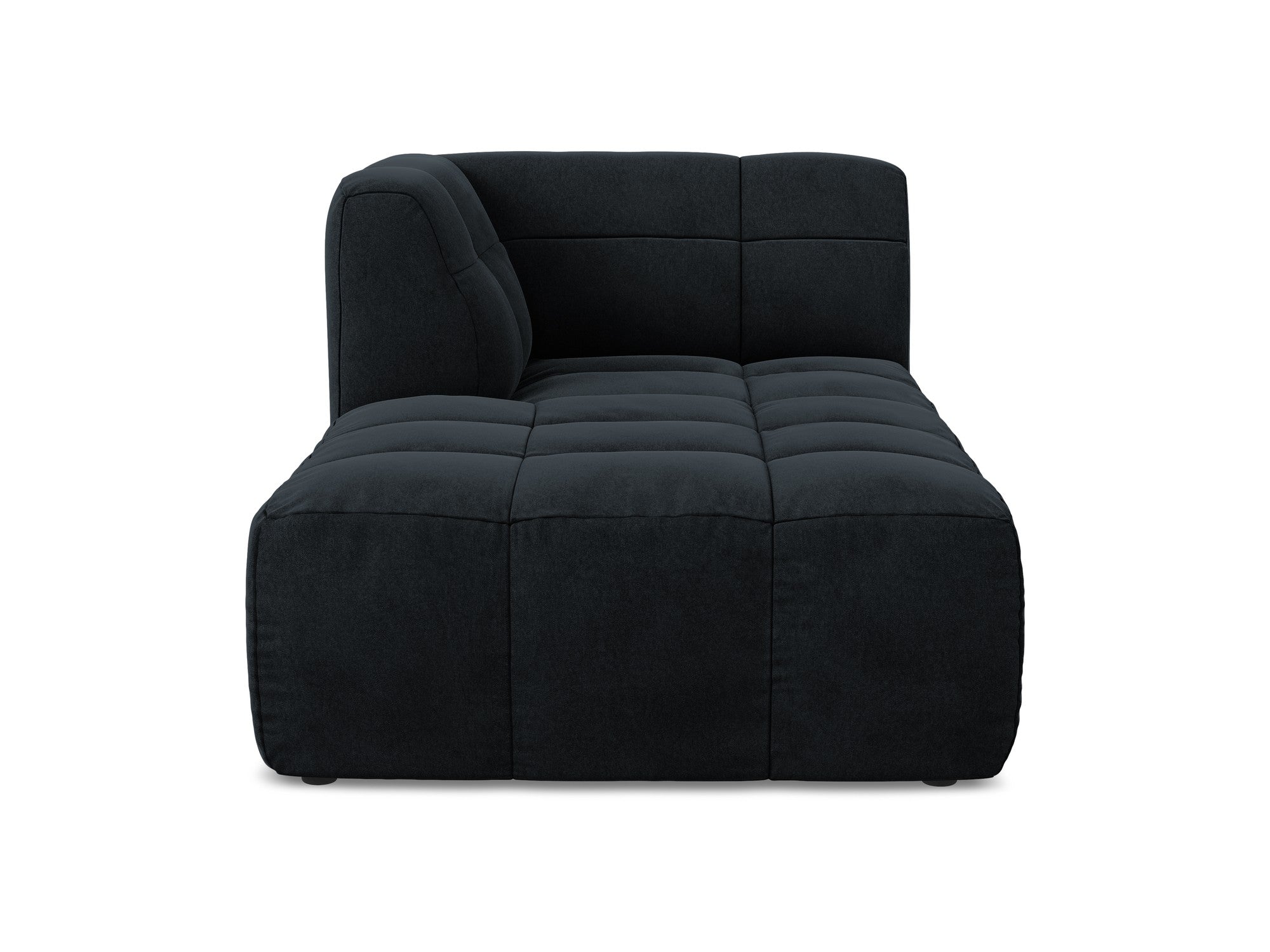 Left-facing velvet chaise lounge ALOHA royal blue