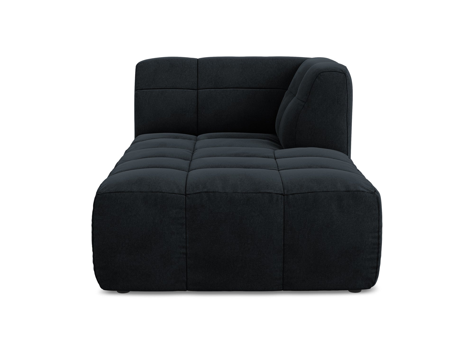 Right-facing velvet chaise lounge ALOHA royal blue