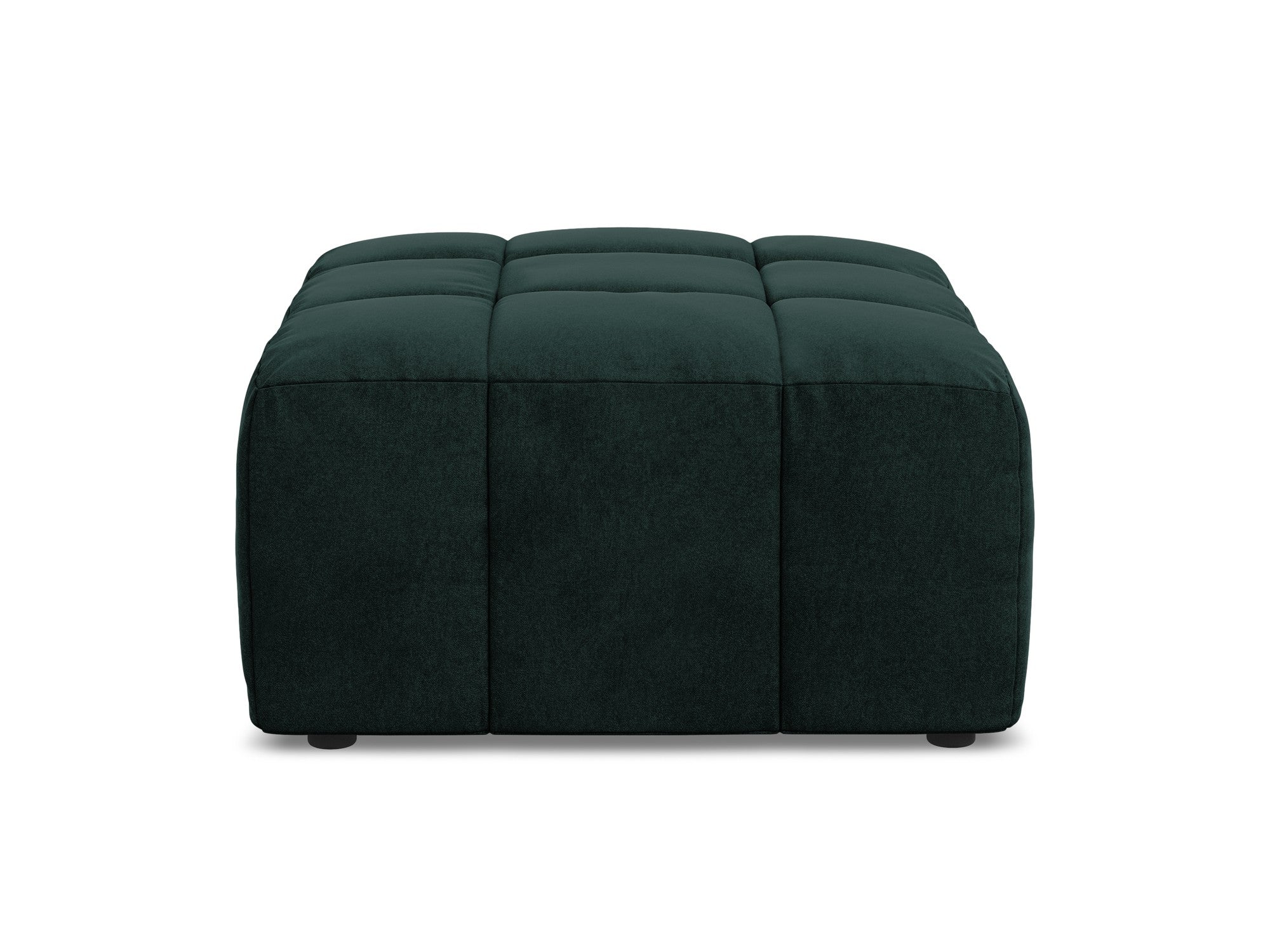 Pouf / velvet module ALOHA gray-green