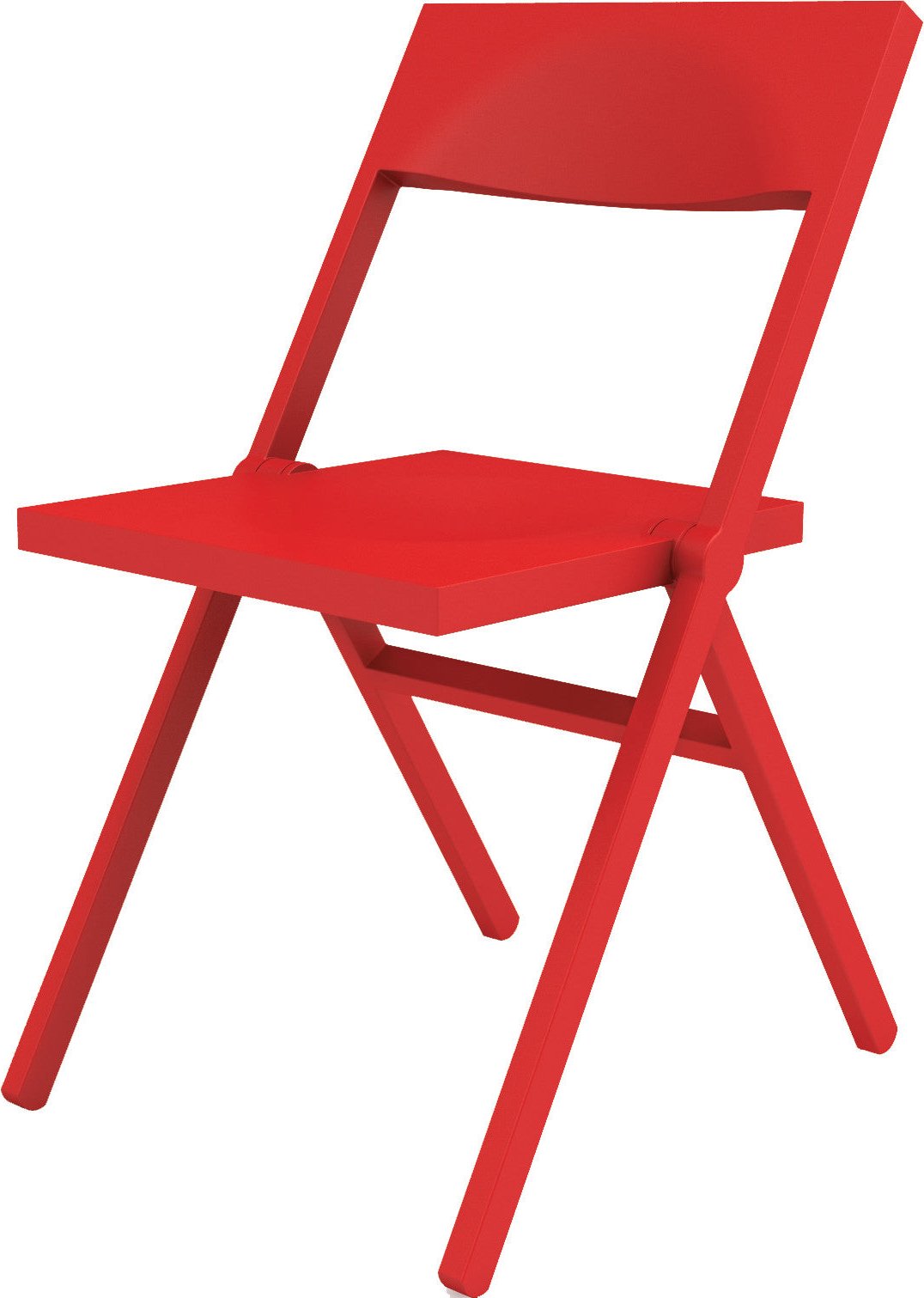 Red foam folding chair